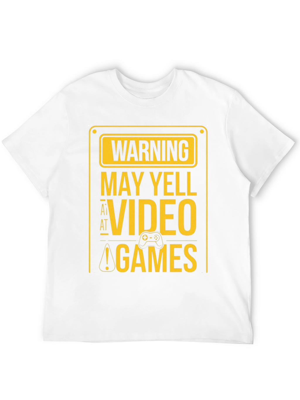 Warning May Yell at Video Games Black T-Shirt