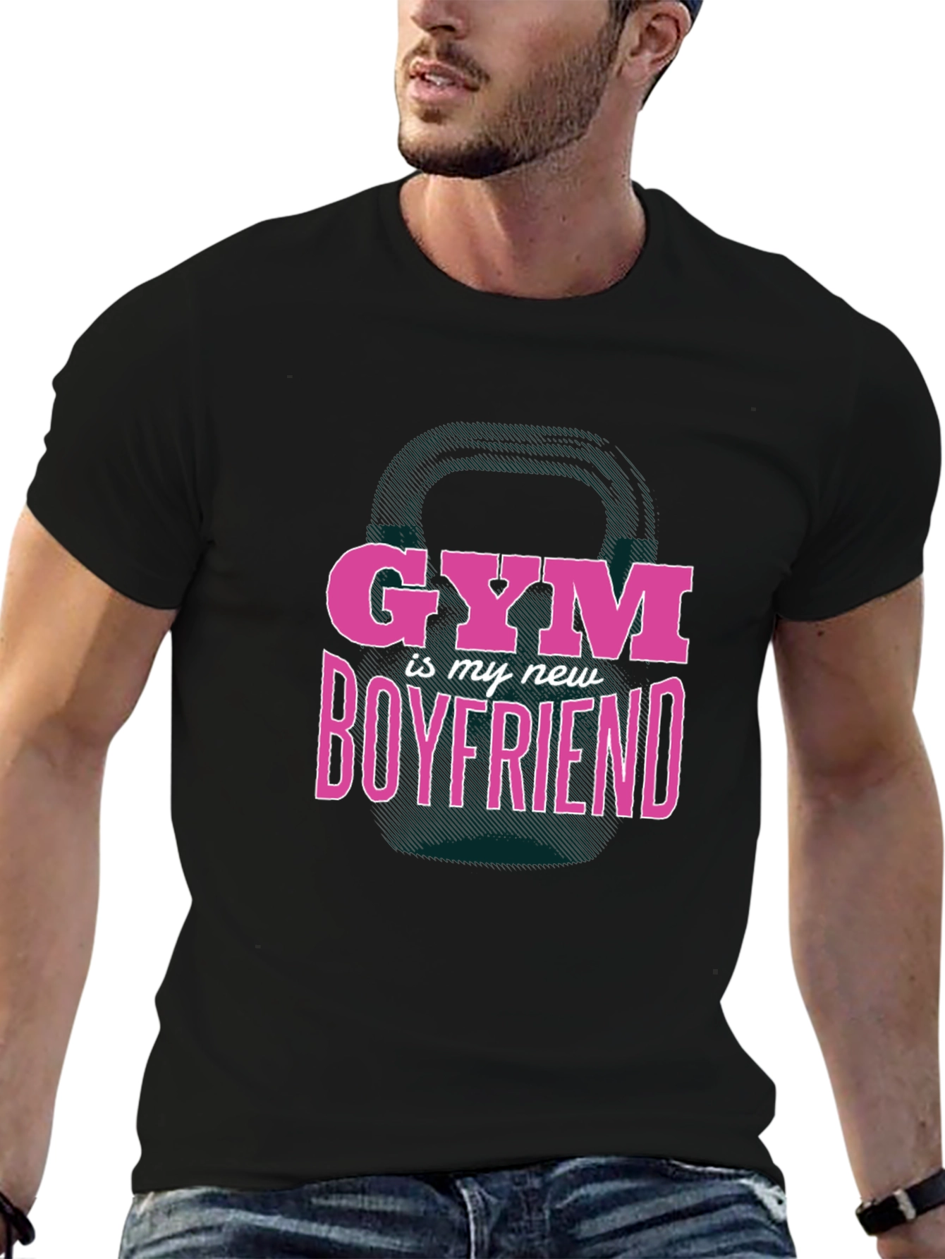 Gym Is My New Boyfriend Black T-Shirt