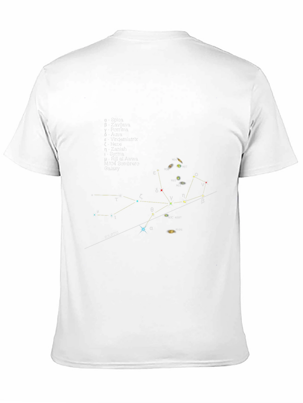 Virgo Constellation Graphic Black T-Shirt