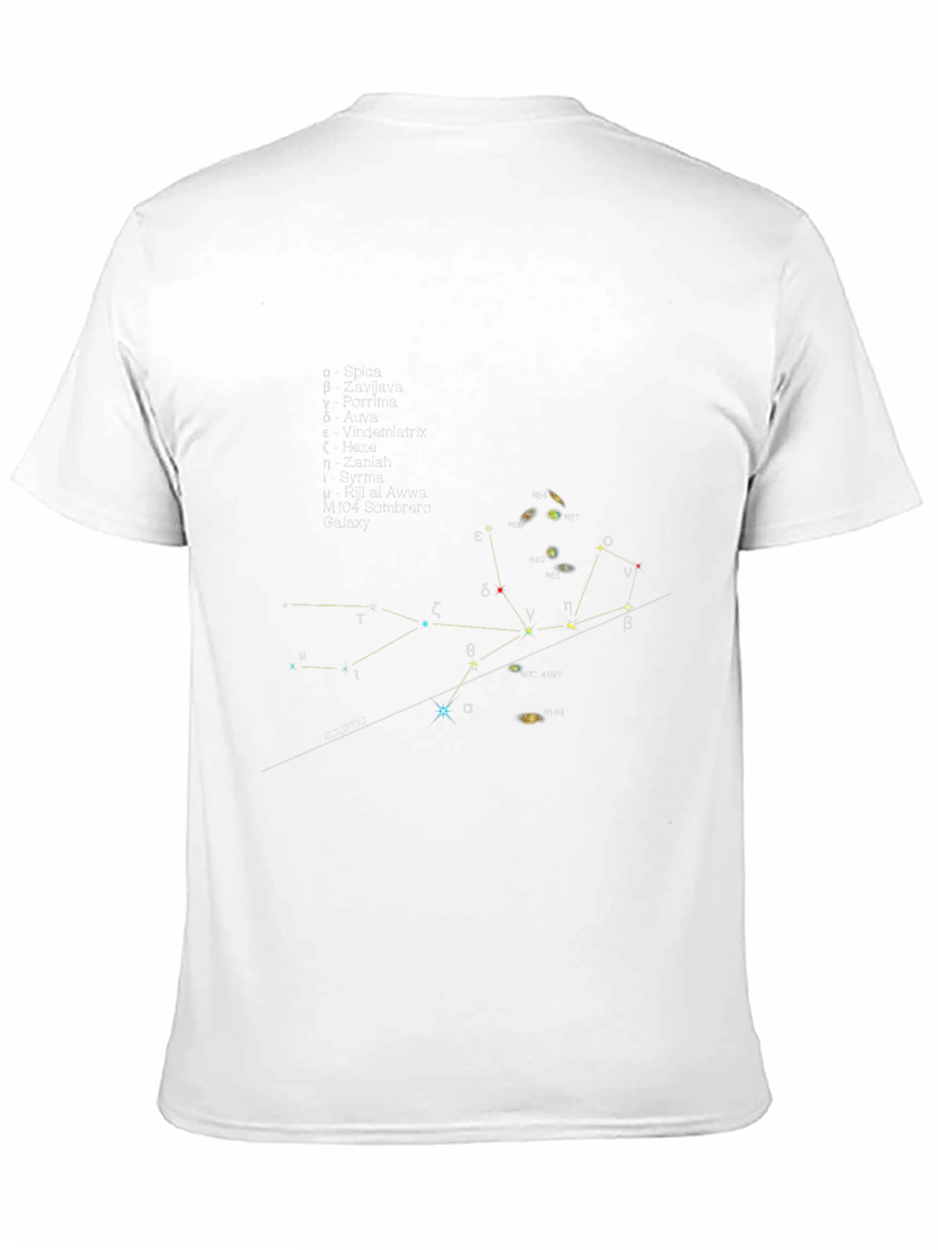 Virgo Constellation Graphic Black T-Shirt