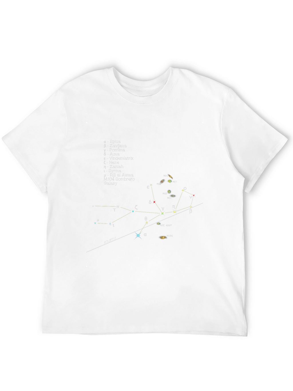 Virgo Constellation Graphic Black T-Shirt