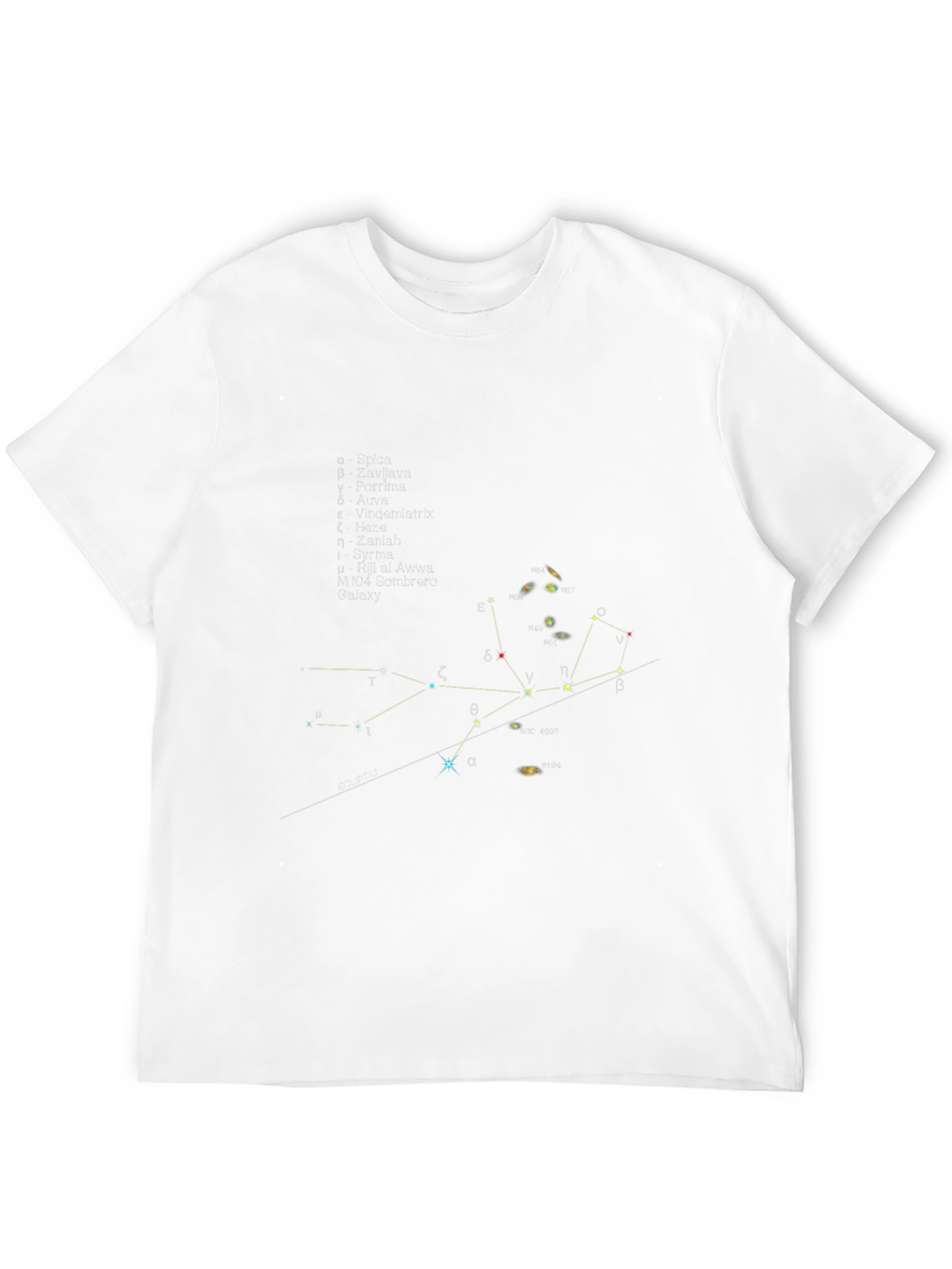 Virgo Constellation Graphic Black T-Shirt