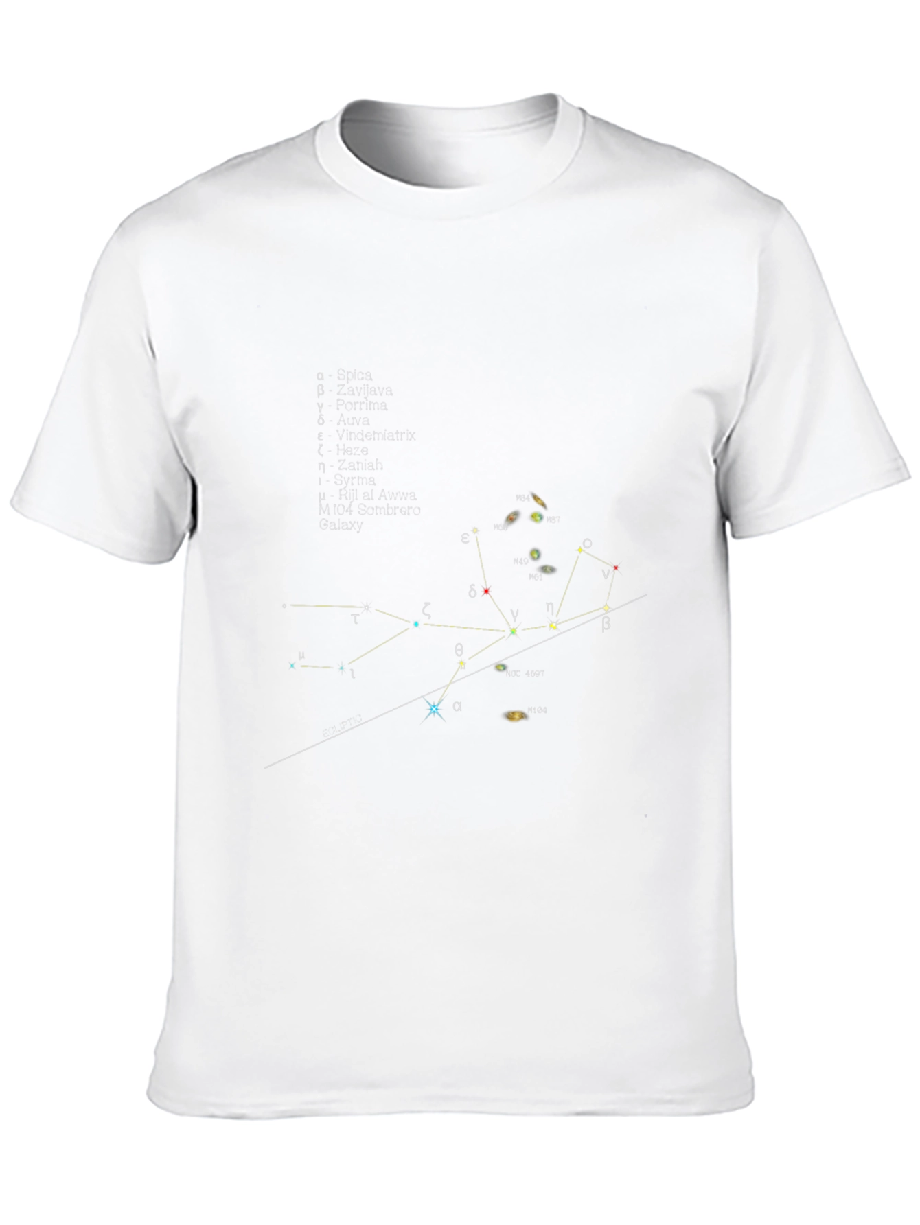 Virgo Constellation Graphic Black T-Shirt