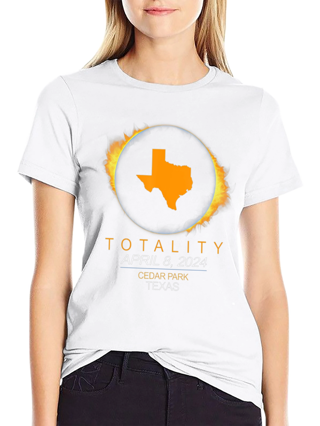 Totality April 8 2024 Cedar Park Texas Eclipse T-Shirt