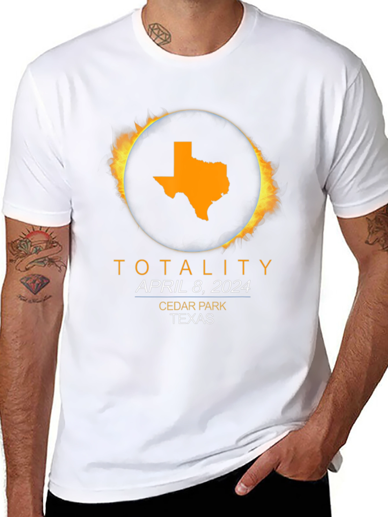 Totality April 8 2024 Cedar Park Texas Eclipse T-Shirt