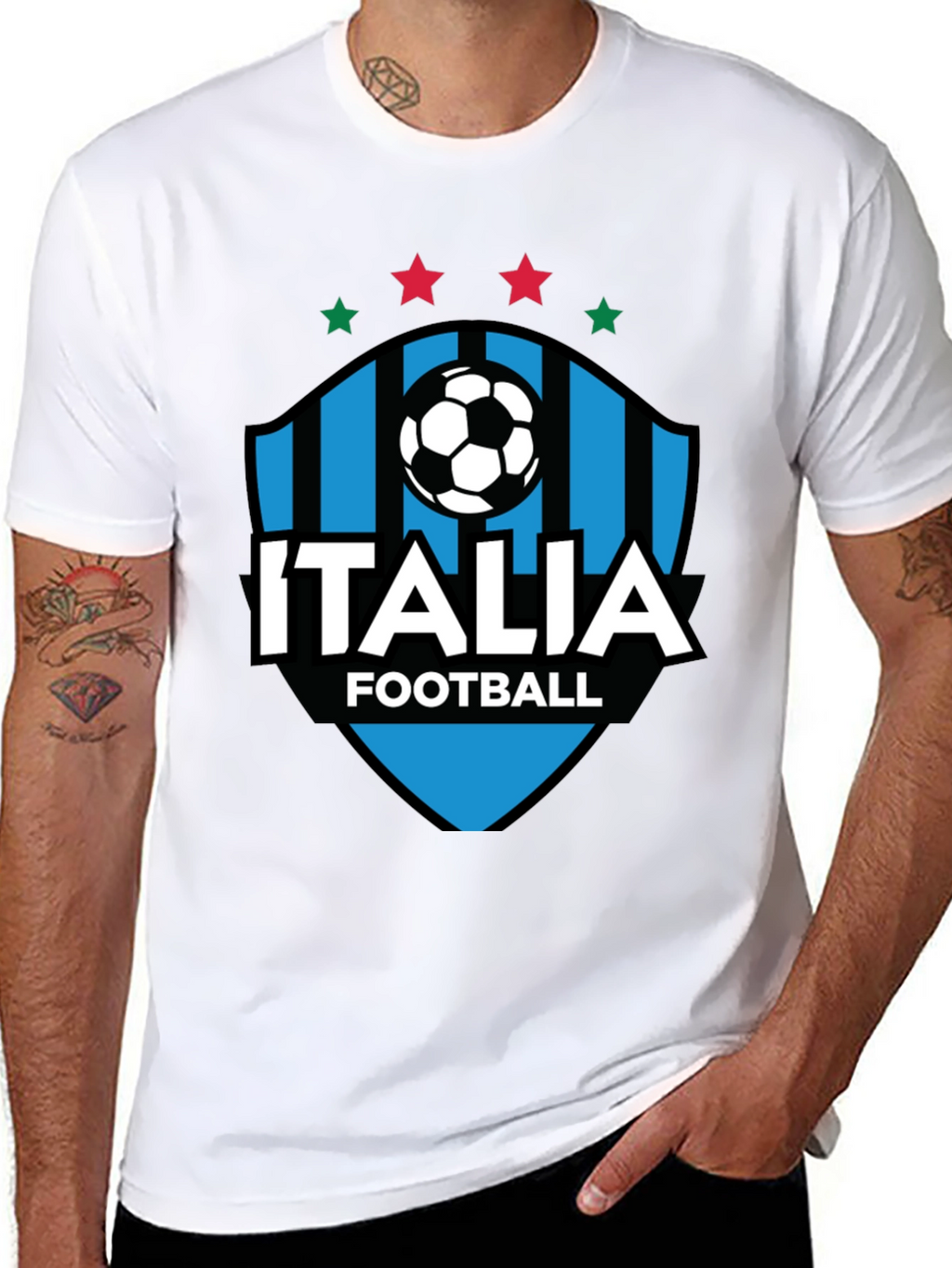 Italia Football Black T-Shirt