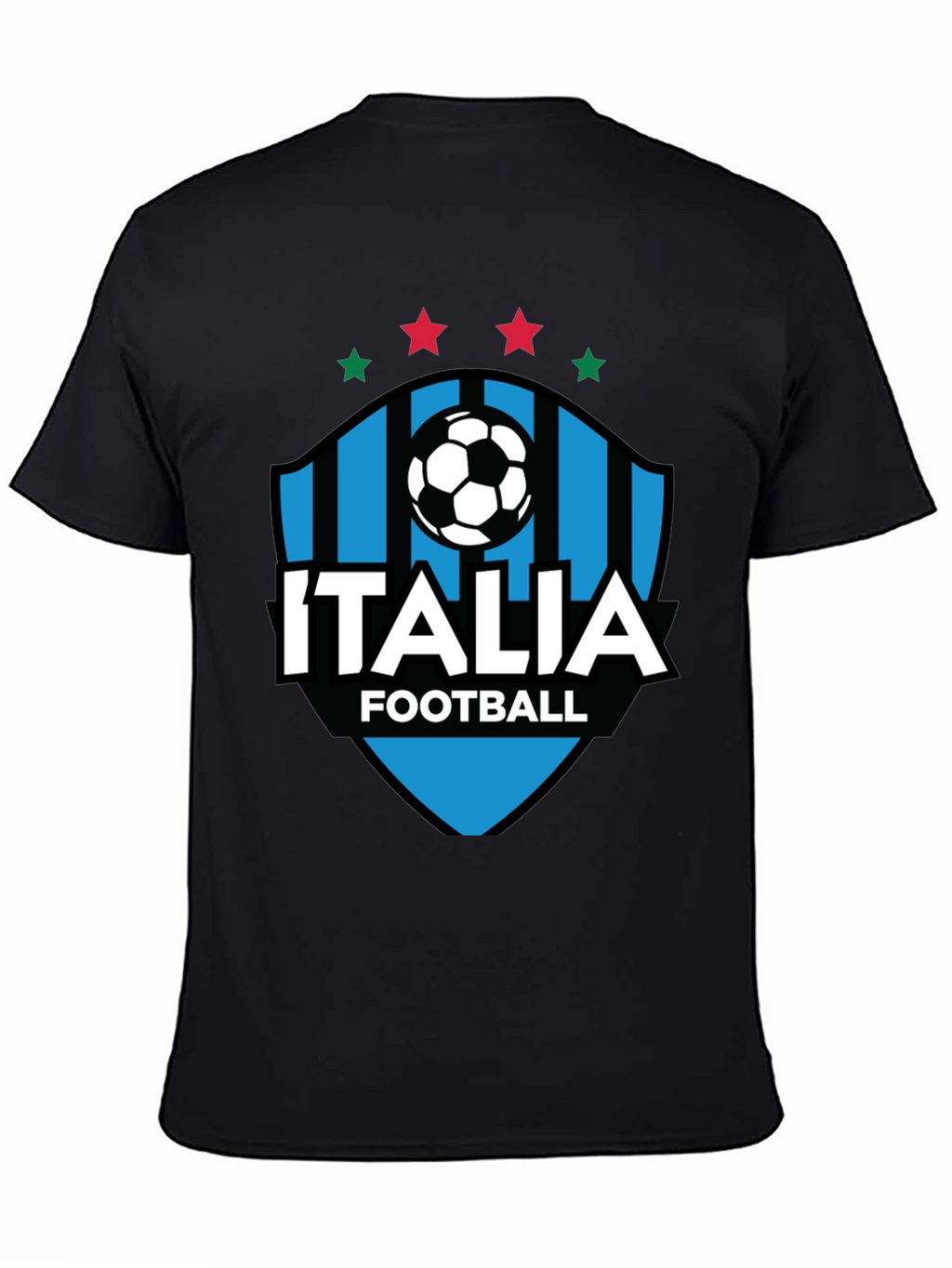Italia Football Black T-Shirt