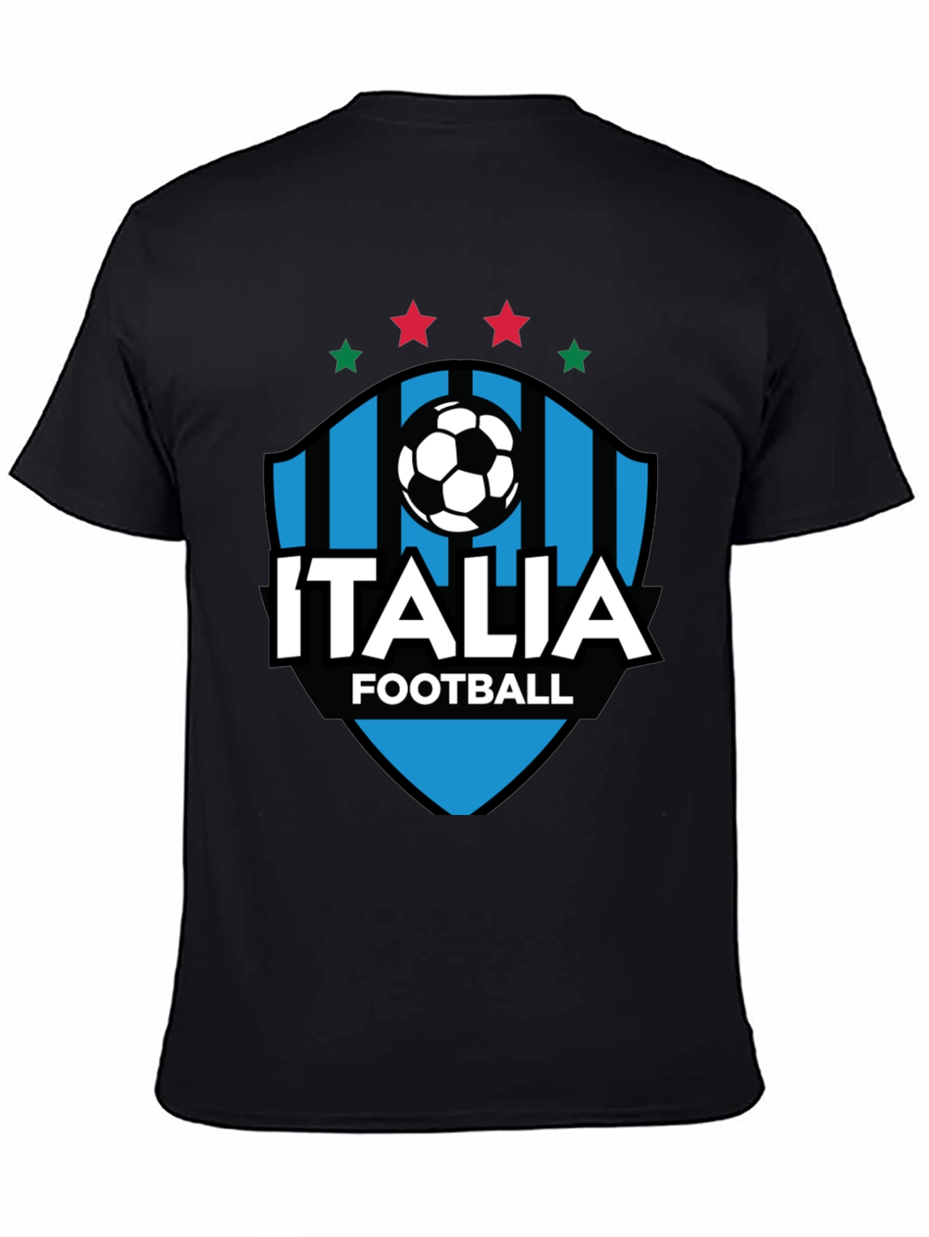 Italia Football Black T-Shirt