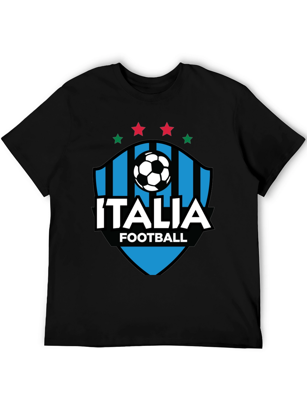 Italia Football Black T-Shirt