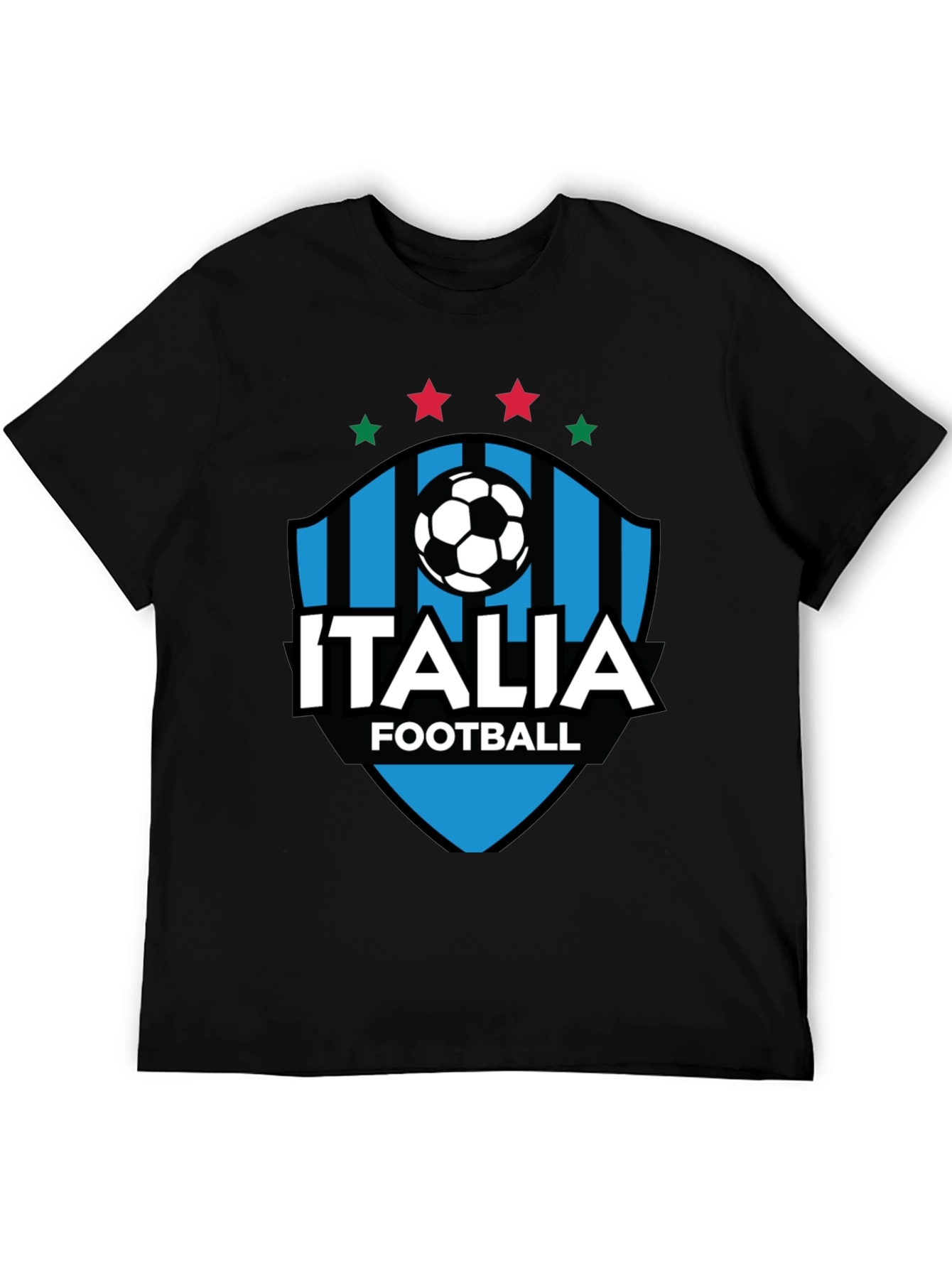 Italia Football Black T-Shirt
