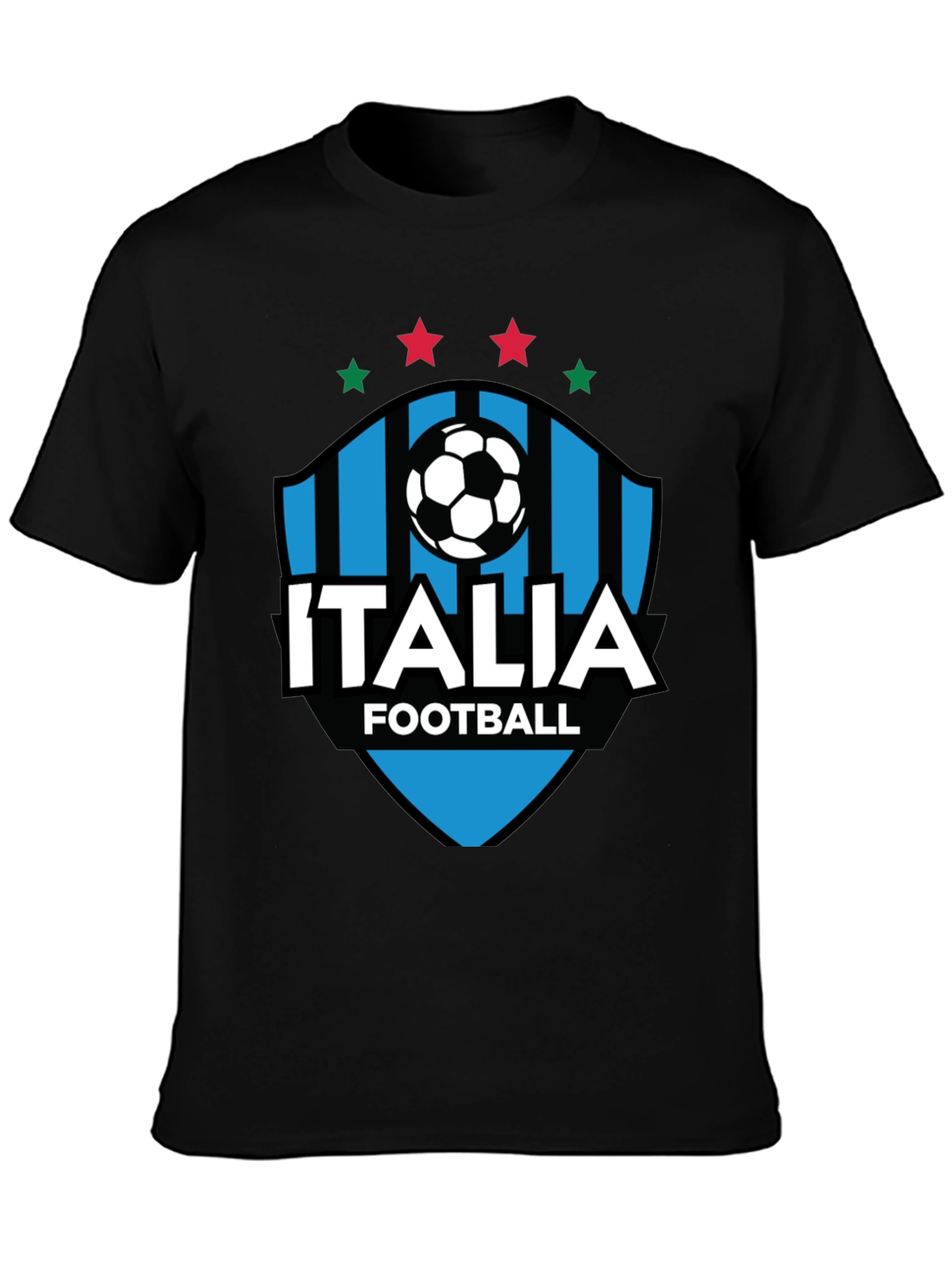 Italia Football Black T-Shirt