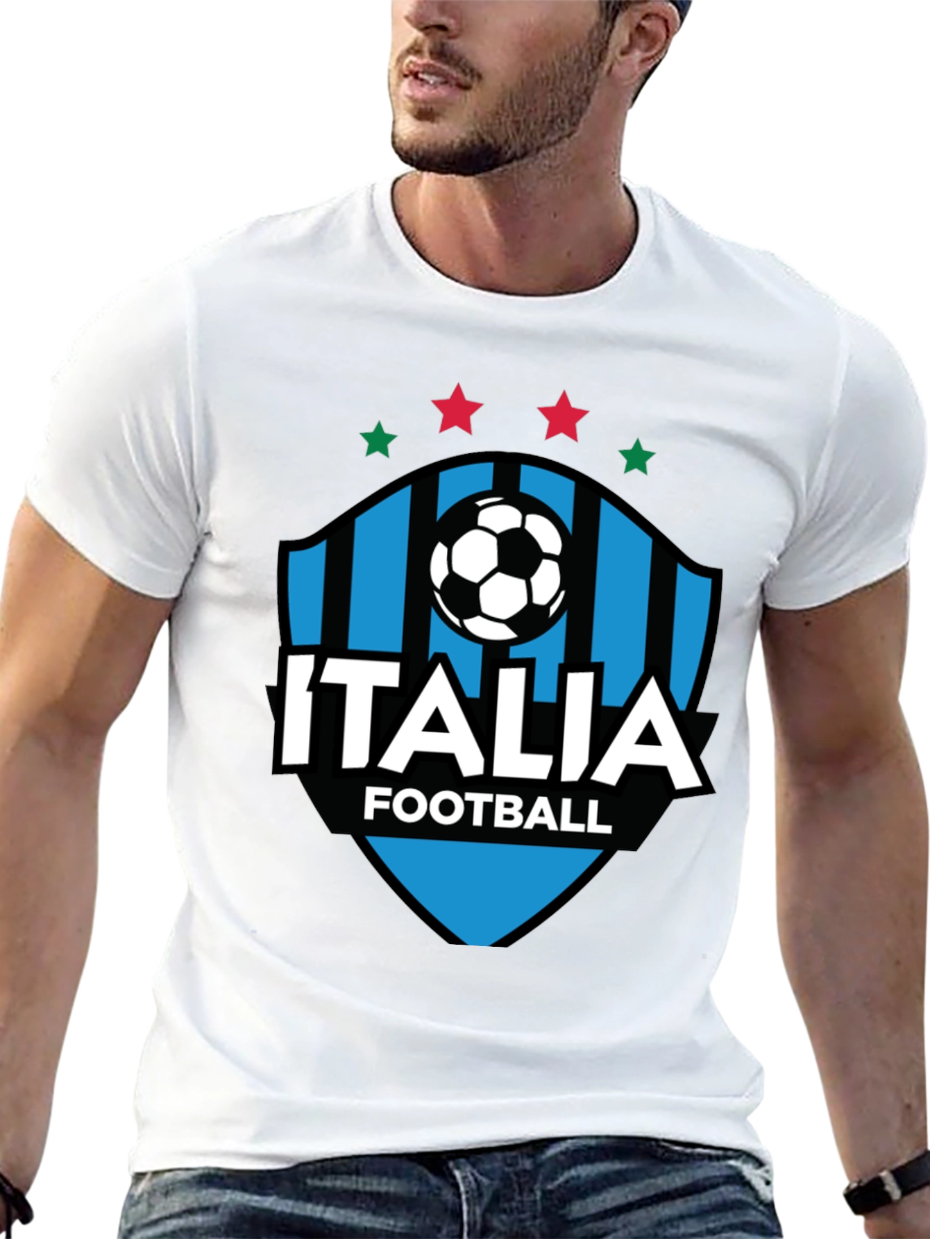 Italia Football Black T-Shirt