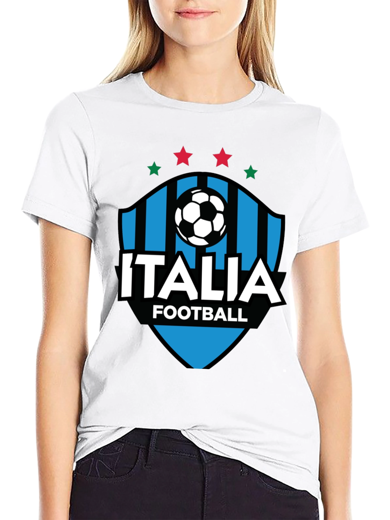 Italia Football Black T-Shirt