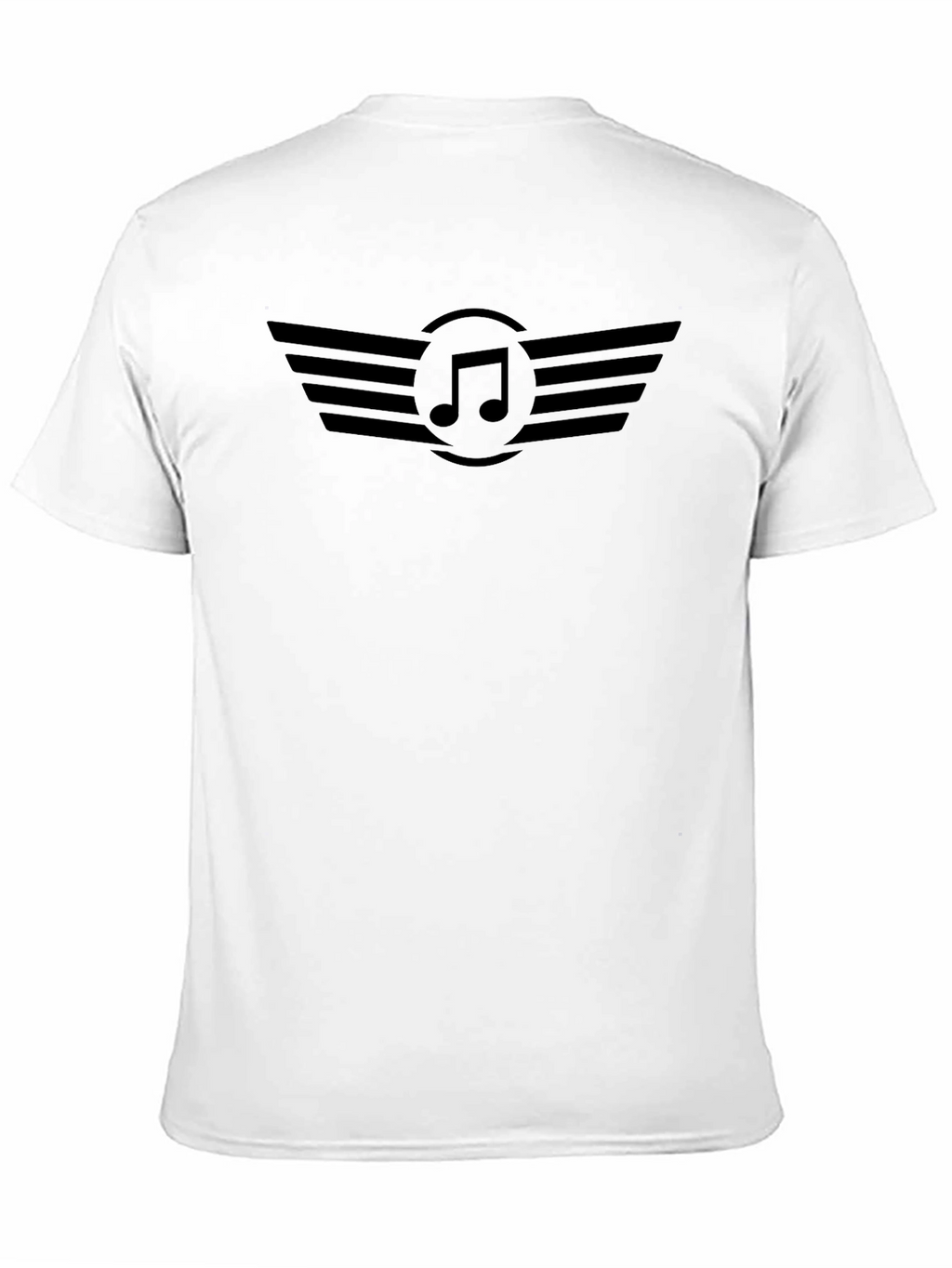 Black Music Note Wings Graphic T-Shirt