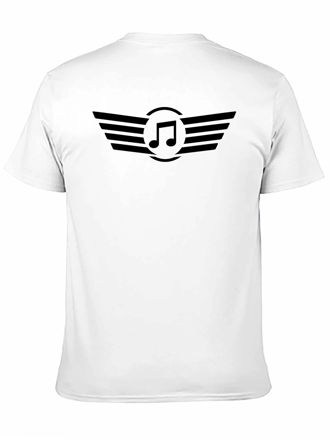 Black Music Note Wings Graphic T-Shirt
