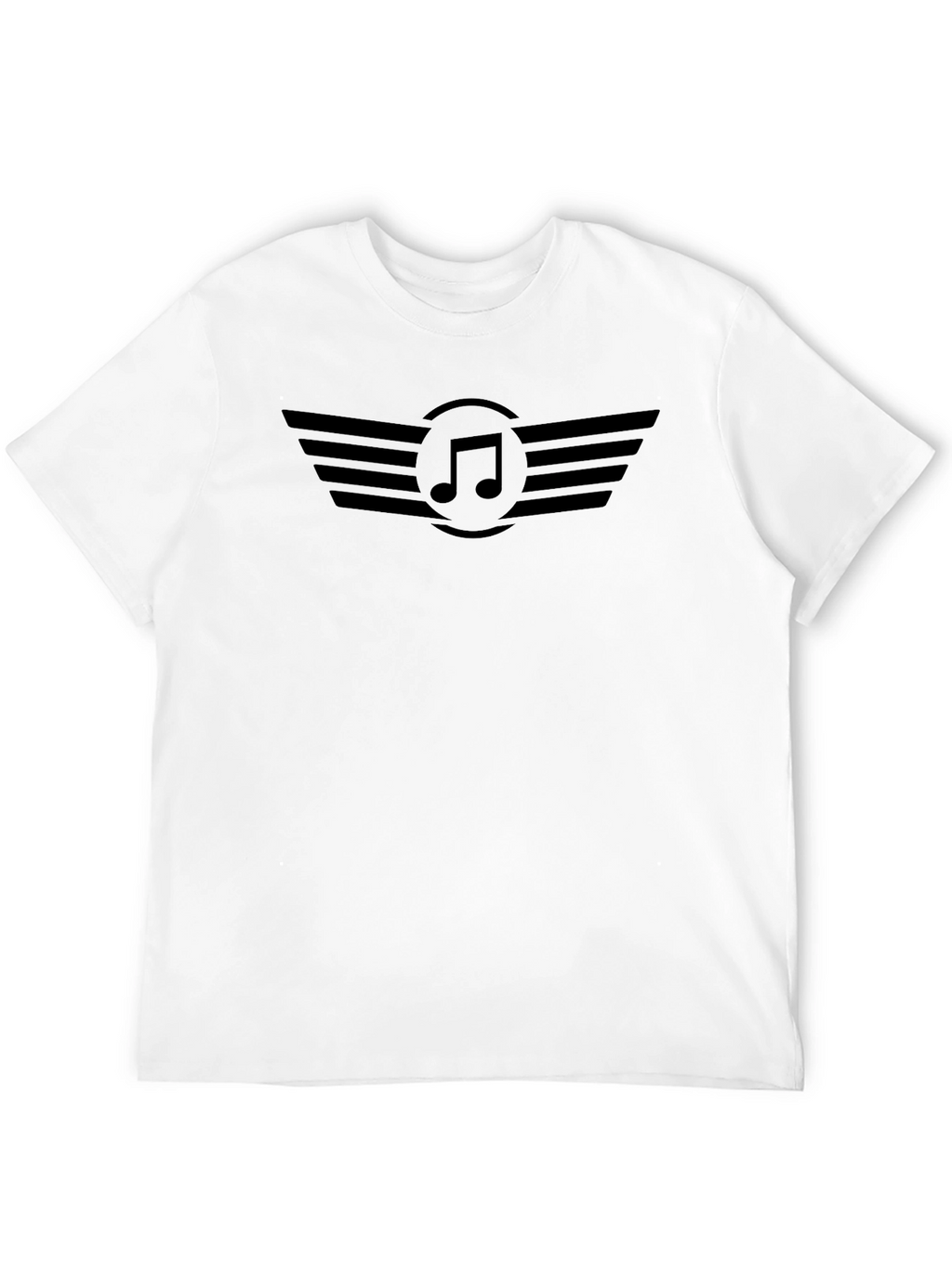 Black Music Note Wings Graphic T-Shirt