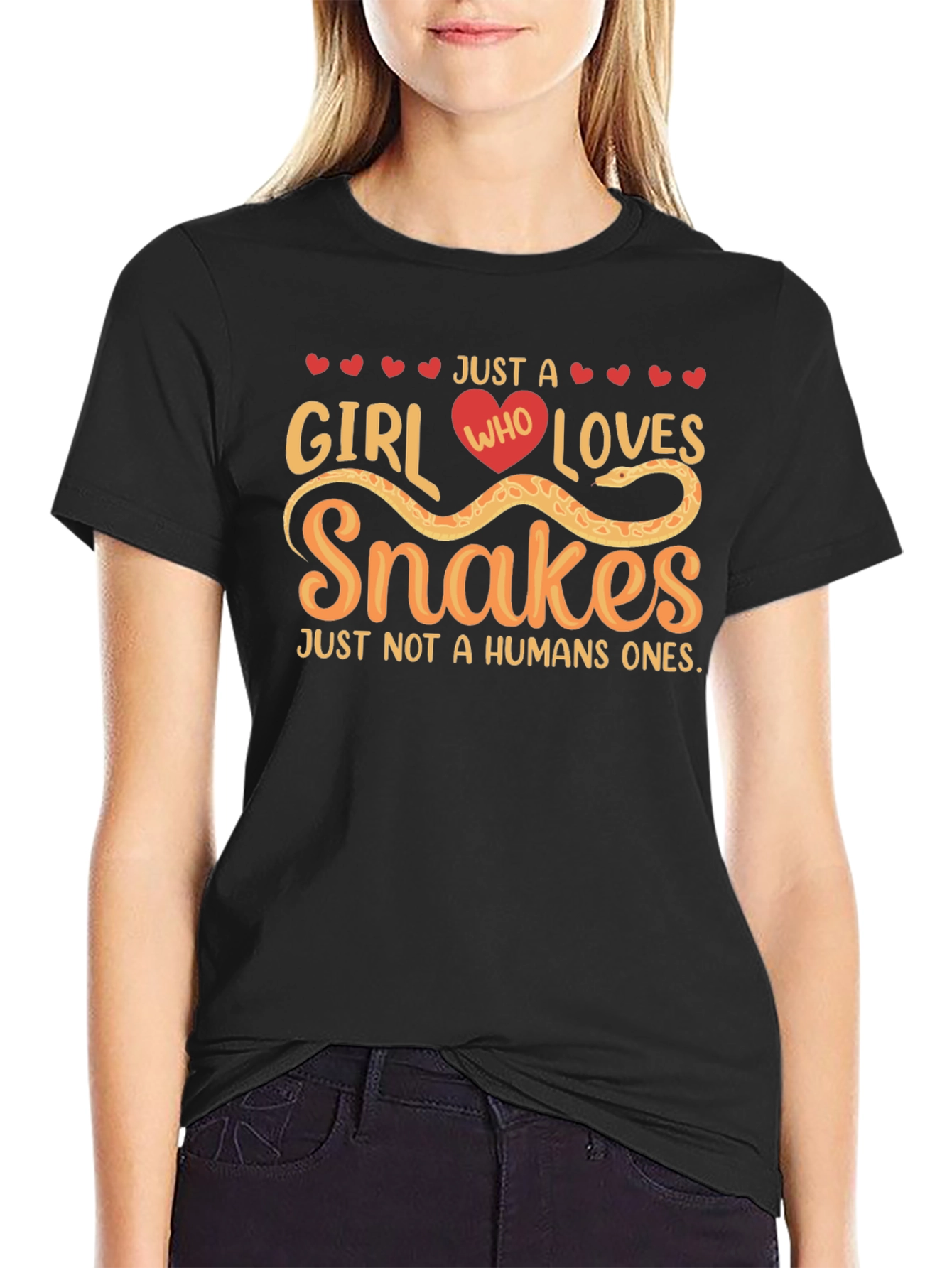 Girl Loves Snakes T-Shirt - Humorous Snake Lover Tee