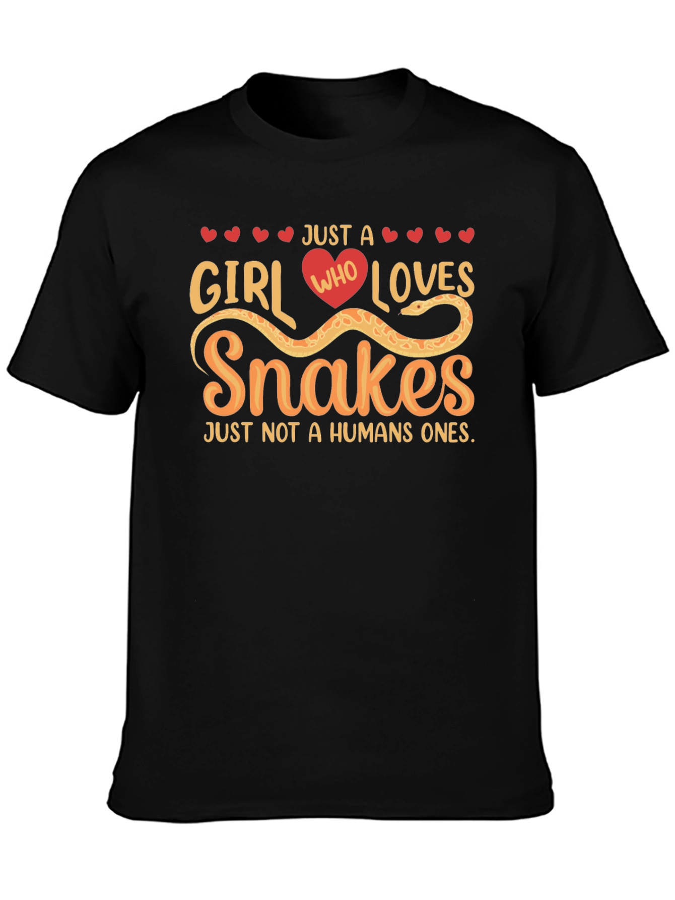 Girl Loves Snakes T-Shirt - Humorous Snake Lover Tee