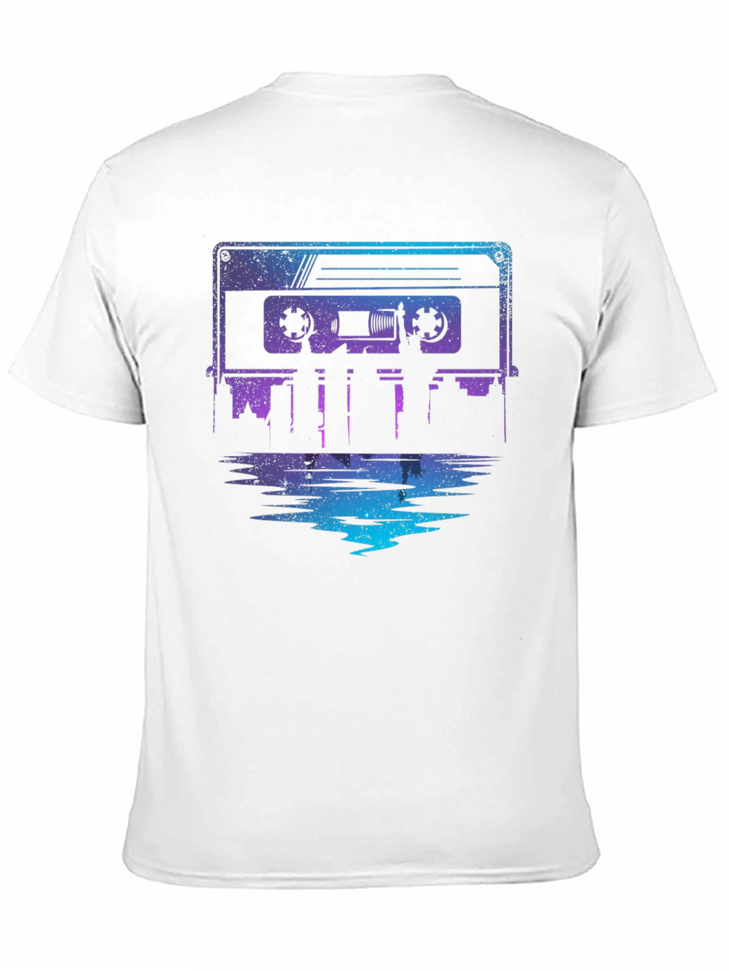 Retro Cassette Tape Cityscape Graphic Tee