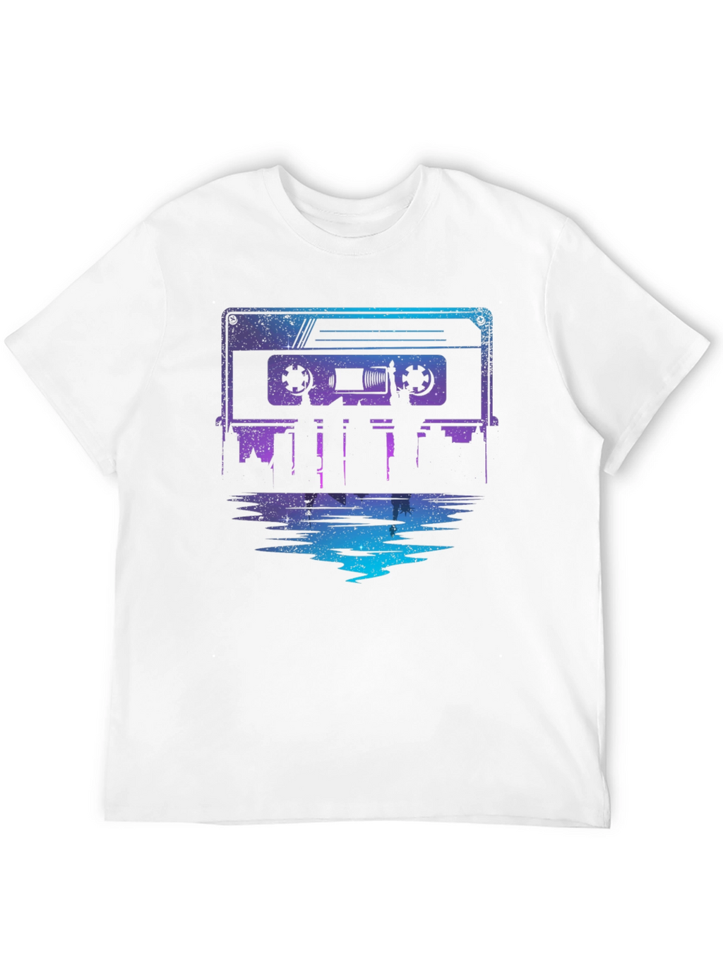 Retro Cassette Tape Cityscape Graphic Tee