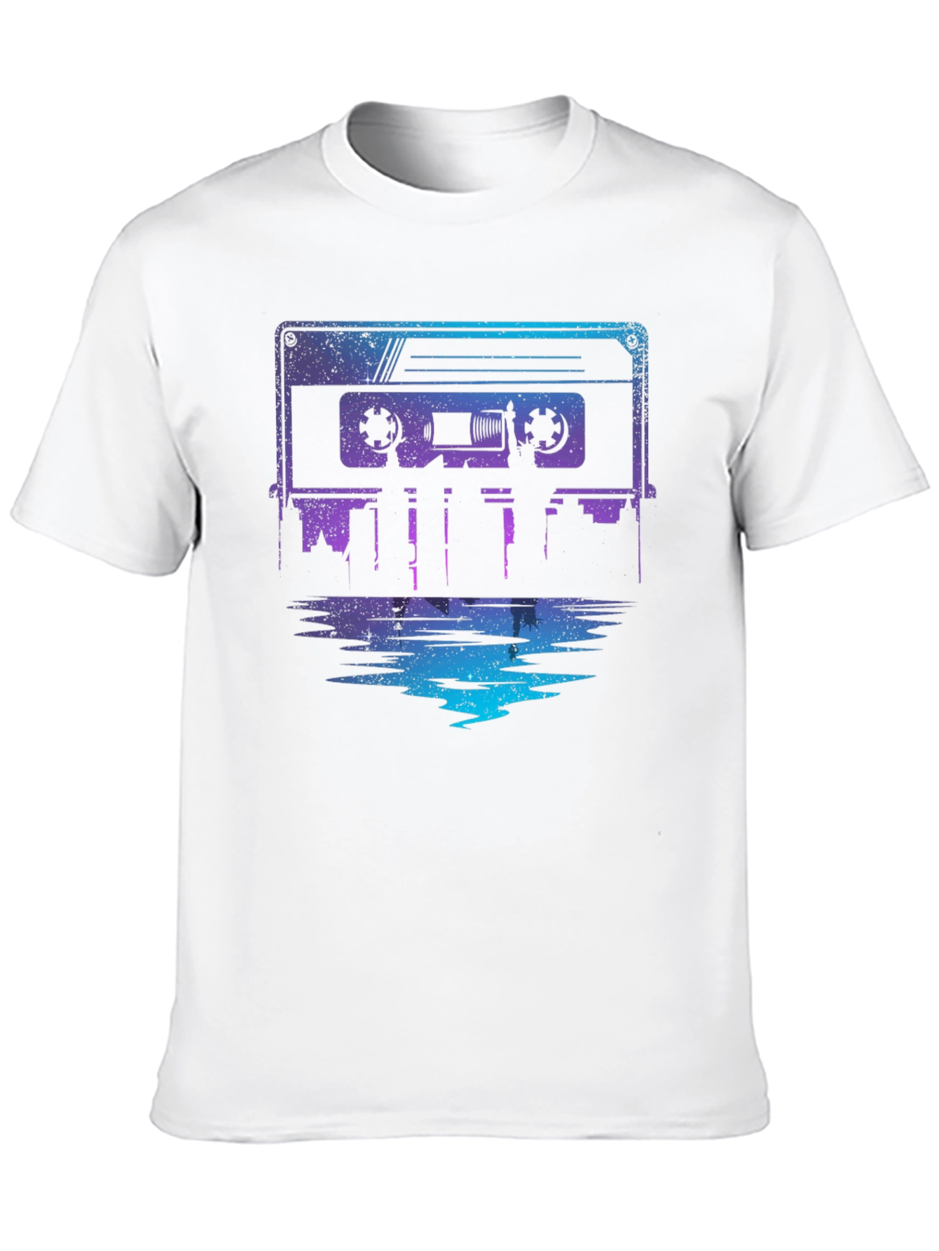 Retro Cassette Tape Cityscape Graphic Tee