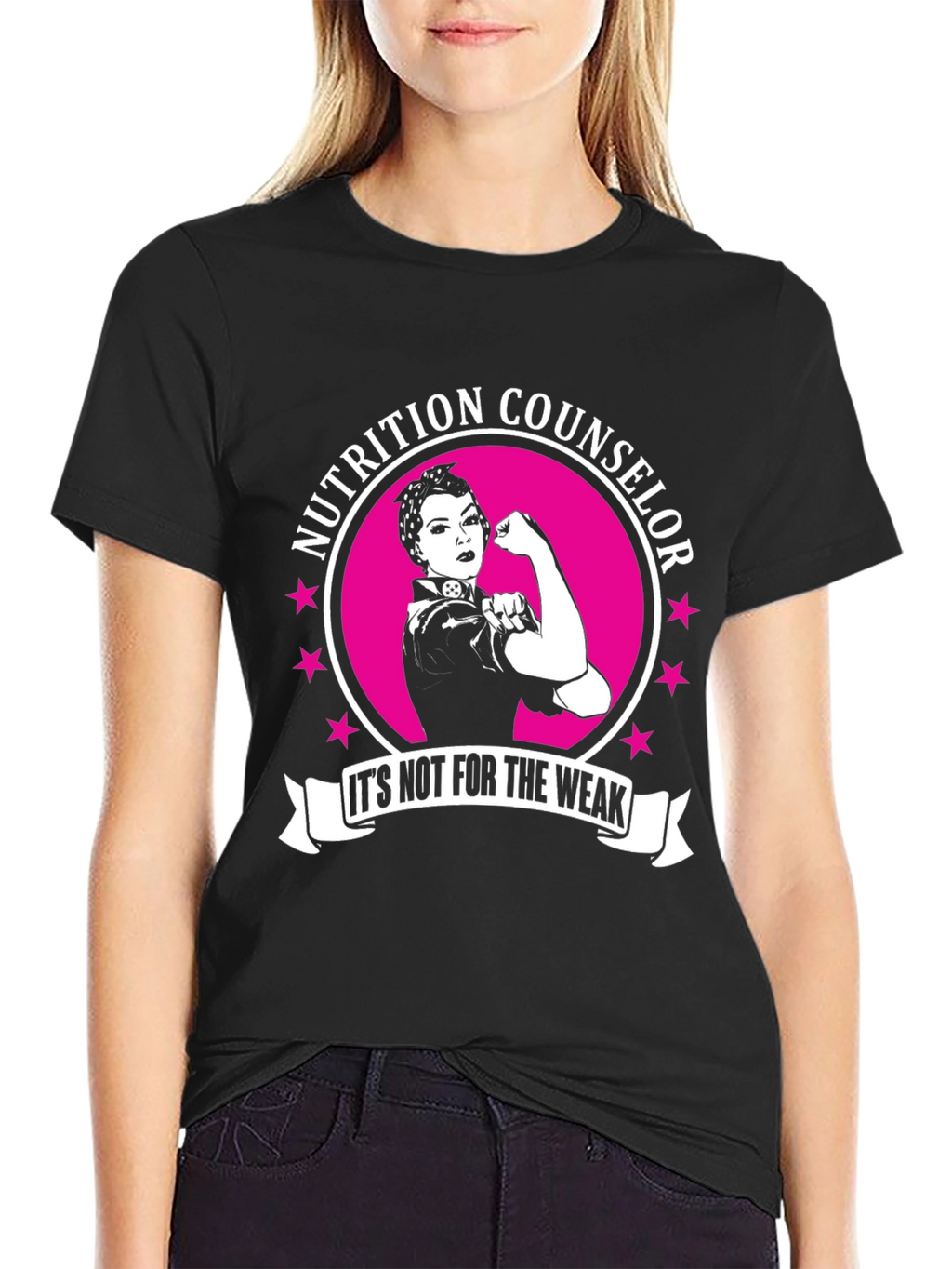 Nutrition Counselor T-Shirt: Strong Woman Design