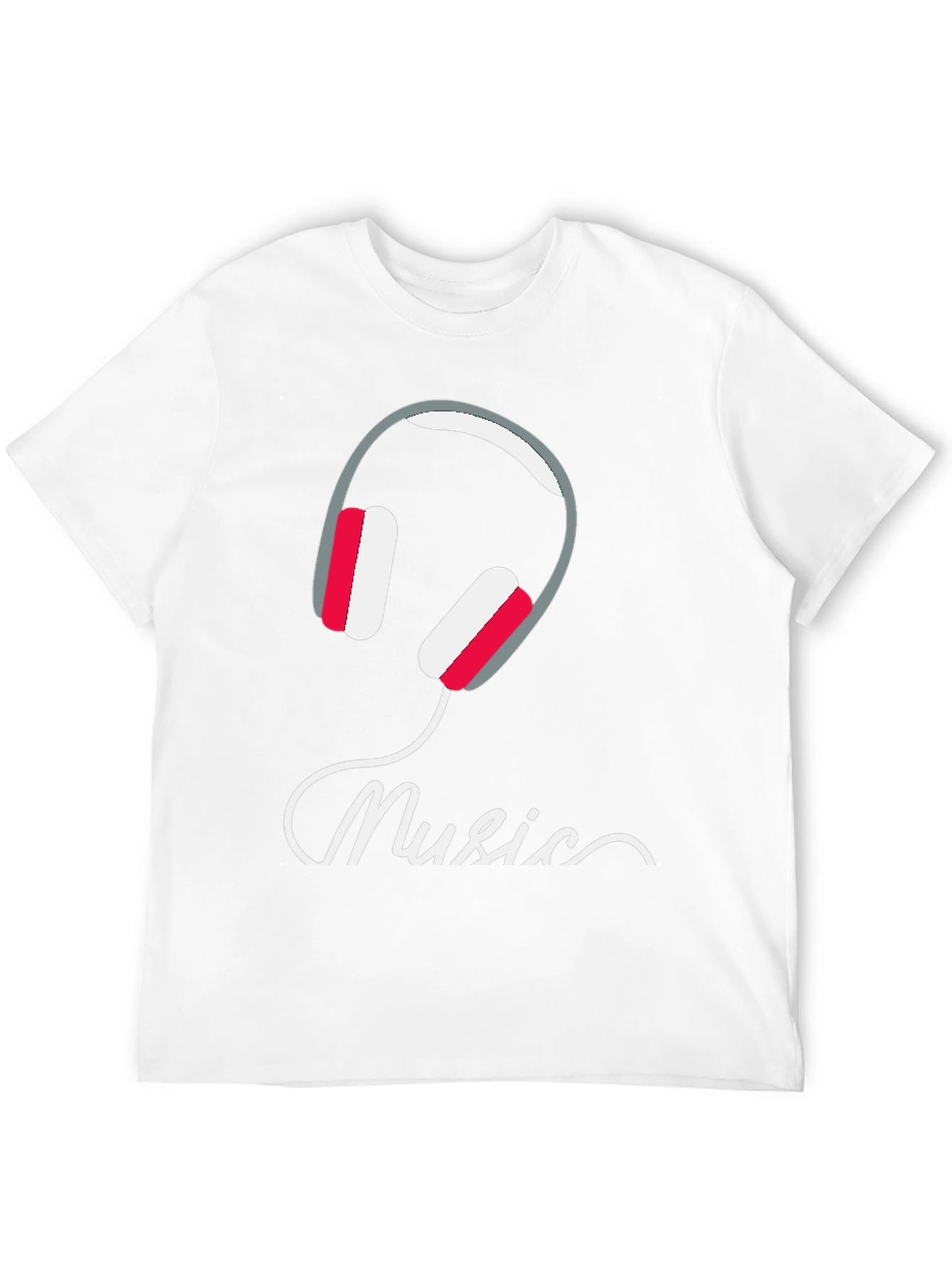 Music Headphone Graphic Tee - Black