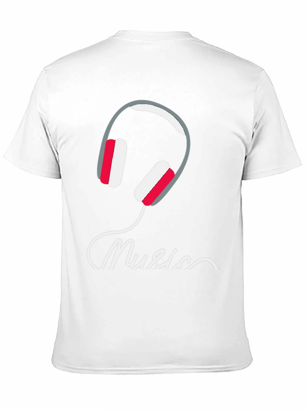 Music Headphone Graphic Tee - Black