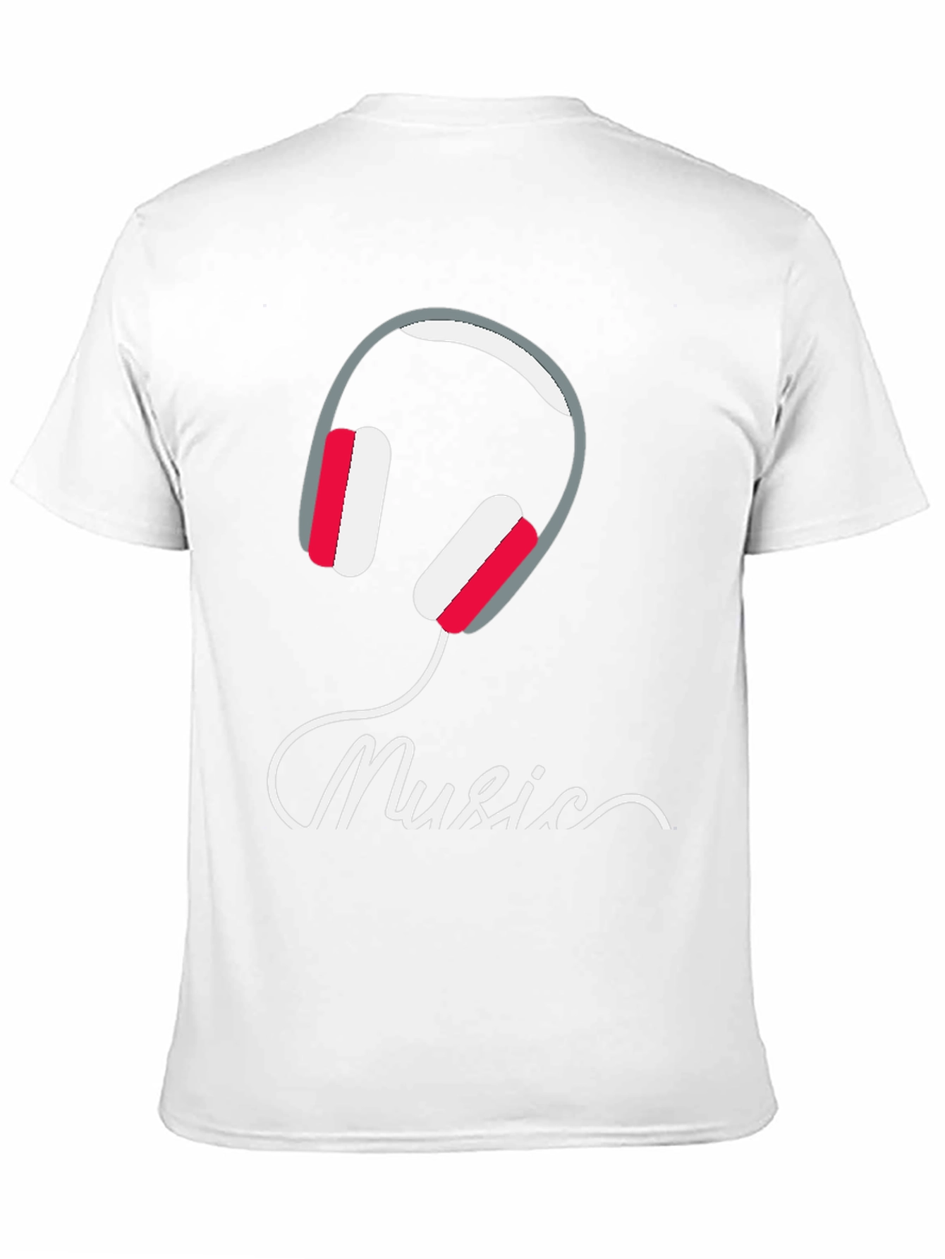 Music Headphone Graphic Tee - Black