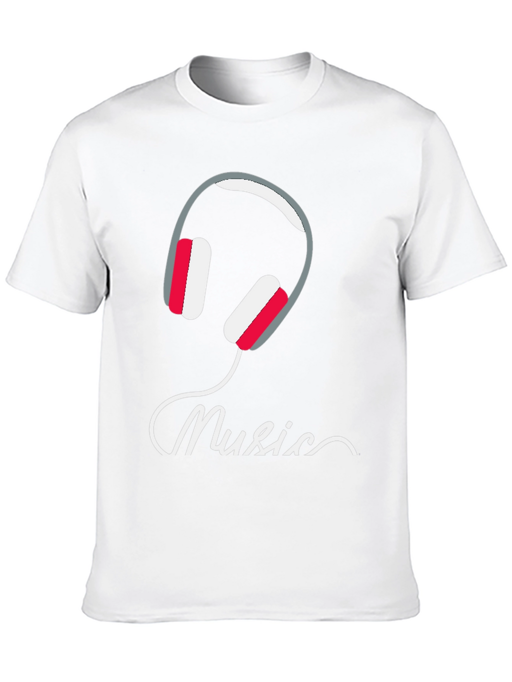 Music Headphone Graphic Tee - Black