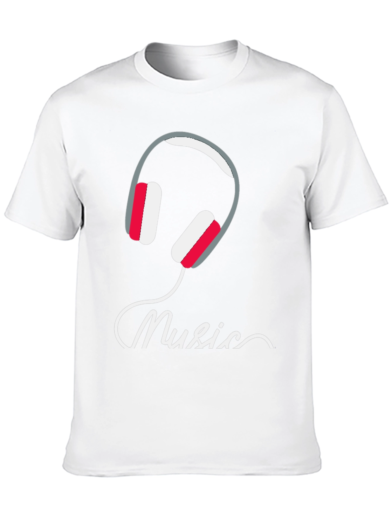 Music Headphone Graphic Tee - Black
