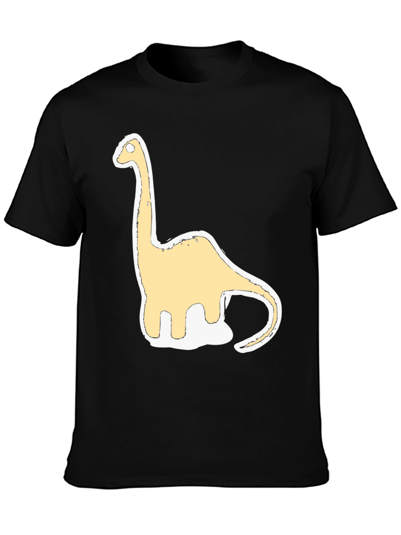 Dinosaur Graphic Tee - Casual Black T-Shirt