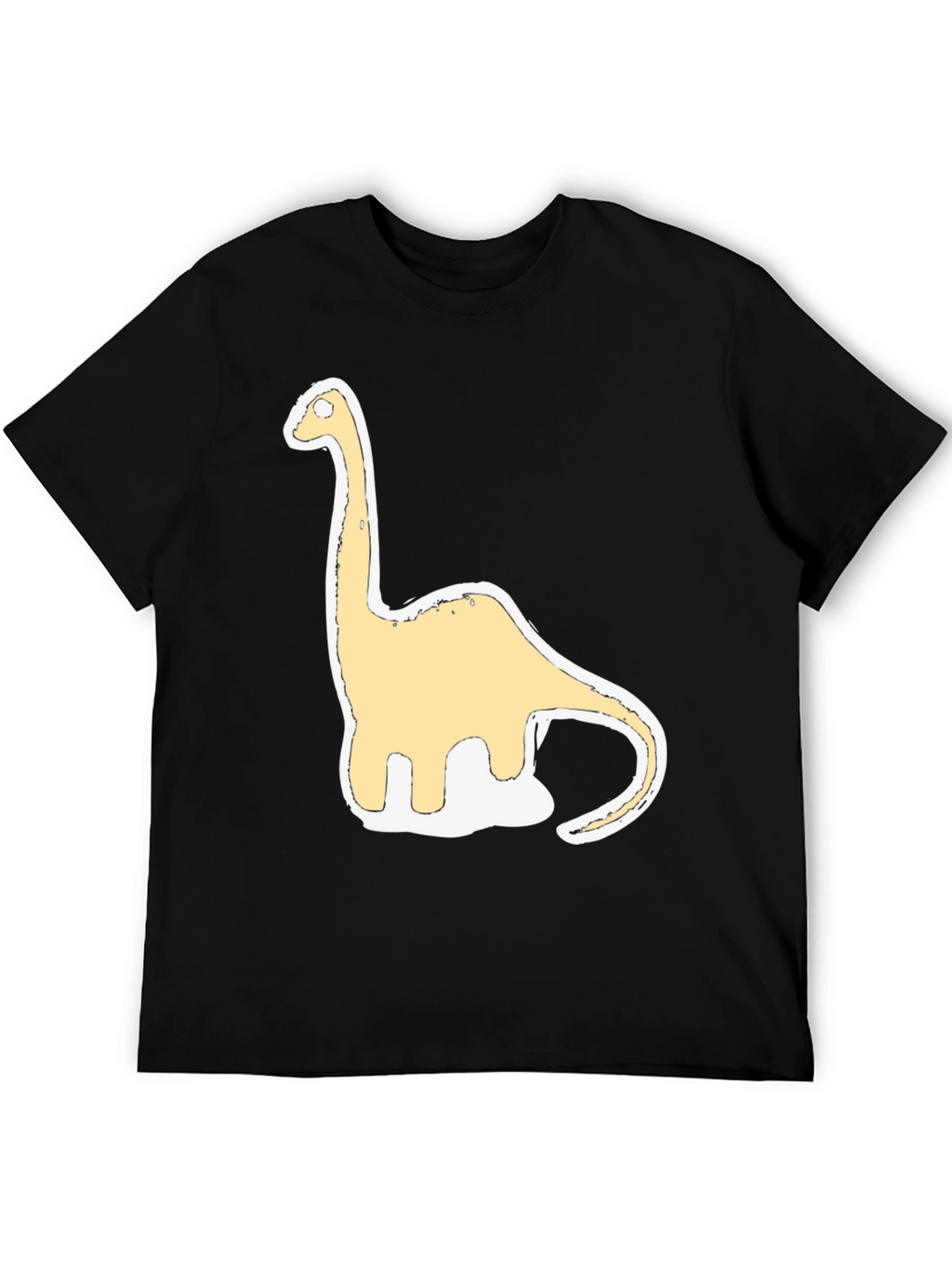 Dinosaur Graphic Tee - Casual Black T-Shirt