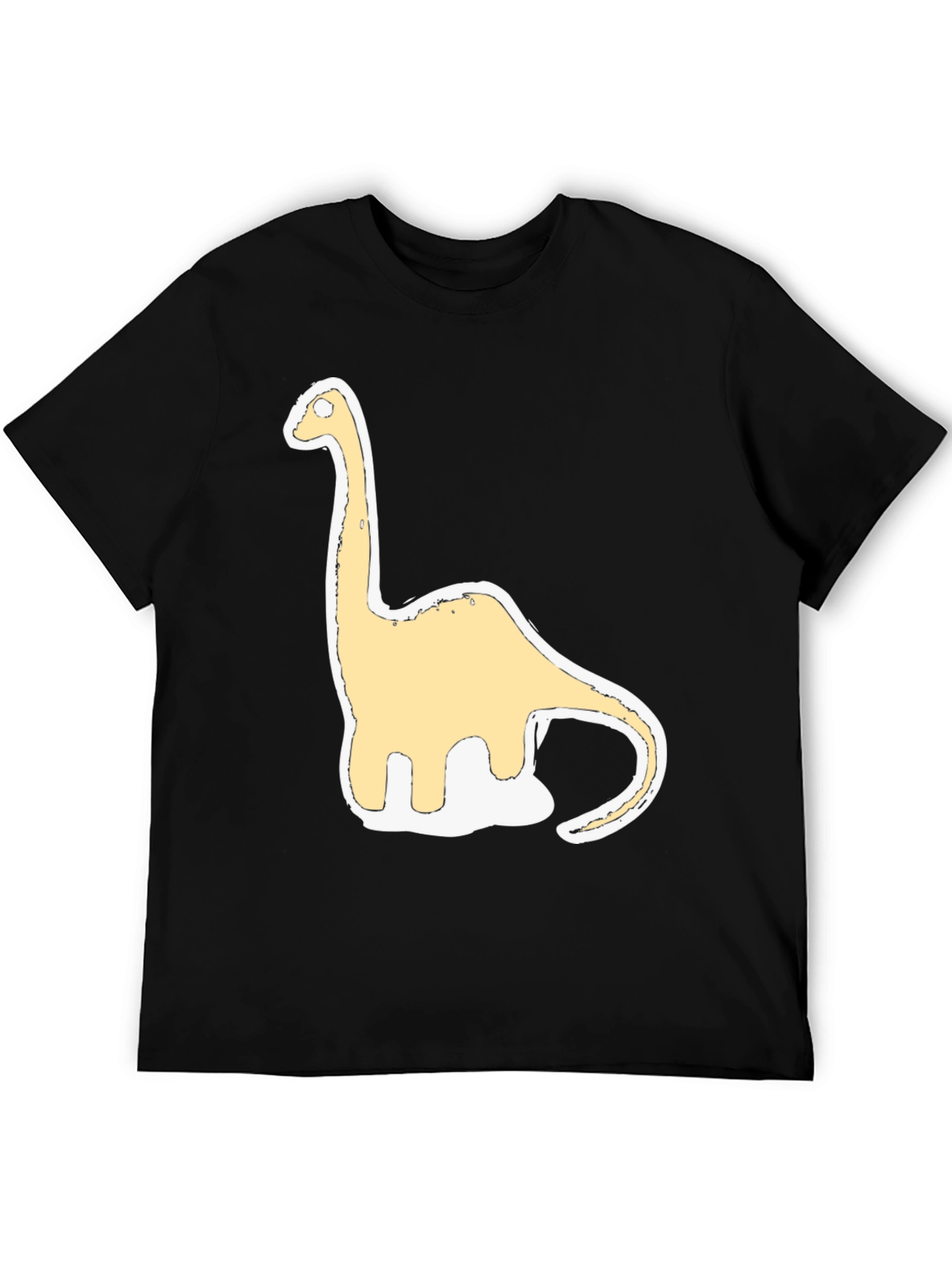 Dinosaur Graphic Tee - Casual Black T-Shirt