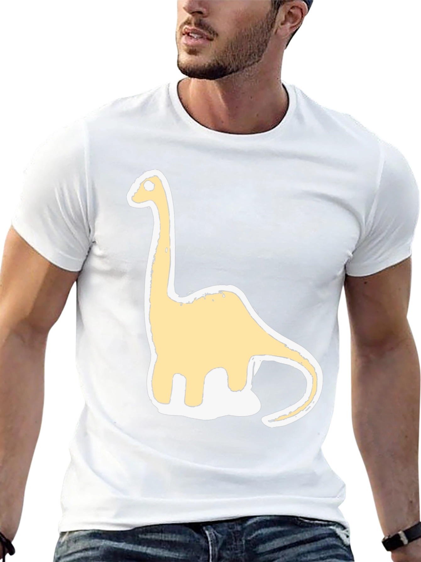 Dinosaur Graphic Tee - Casual Black T-Shirt