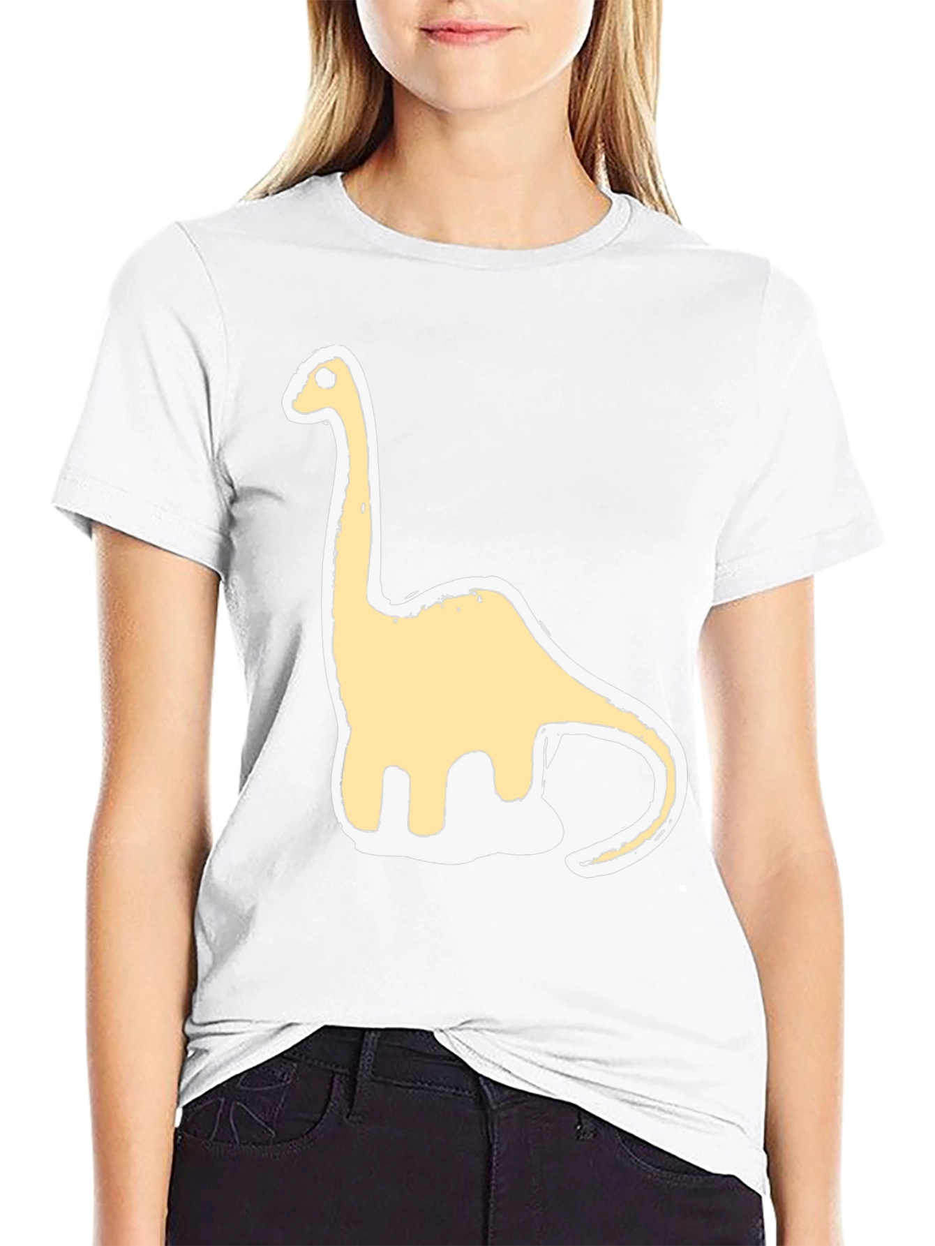 Dinosaur Graphic Tee - Casual Black T-Shirt