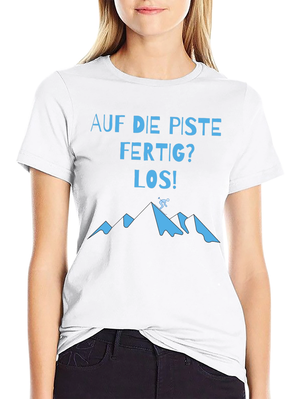 Skiing T-Shirt - Auf die Piste Mountain Design