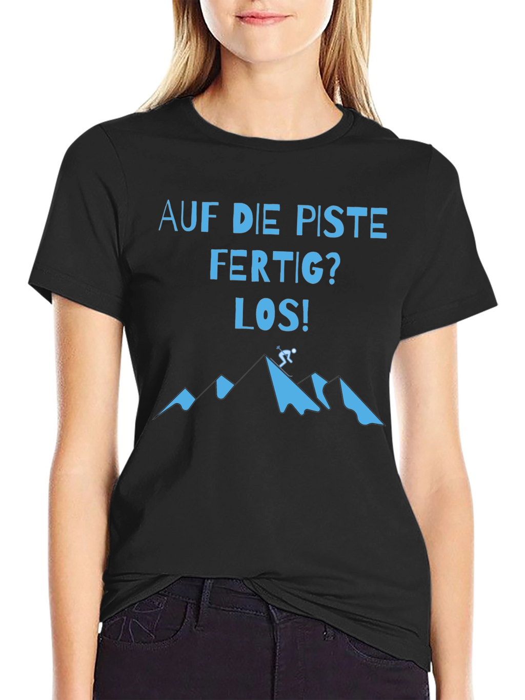 Skiing T-Shirt - Auf die Piste Mountain Design