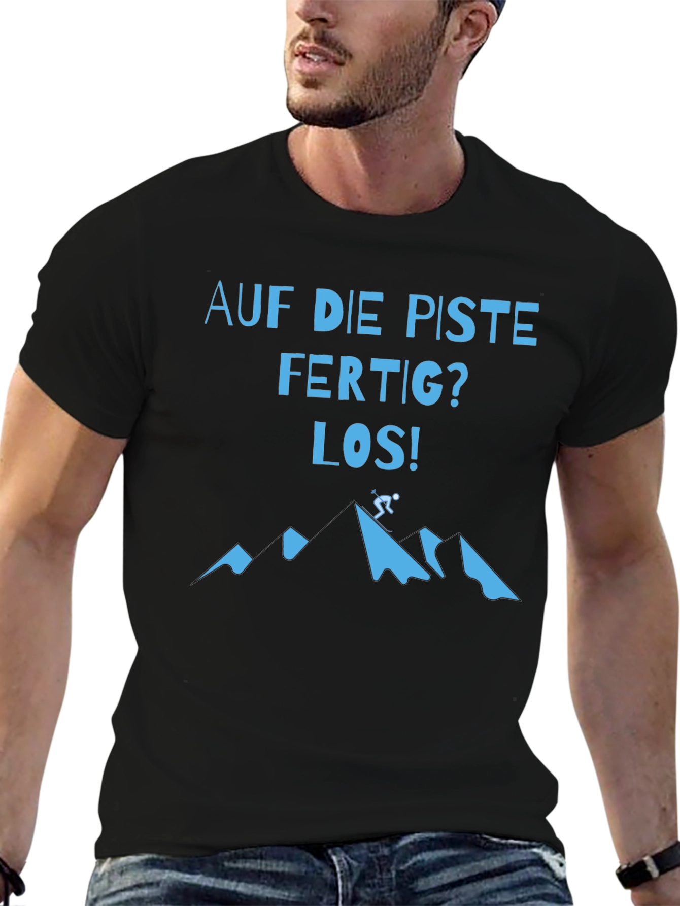 Skiing T-Shirt - Auf die Piste Mountain Design