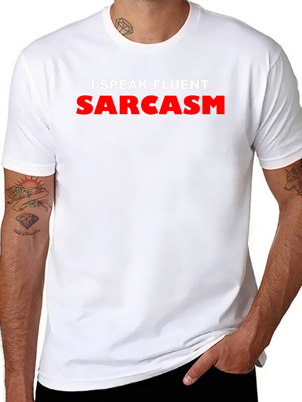 I Speak Fluent Sarcasm Graphic T-Shirt - Black