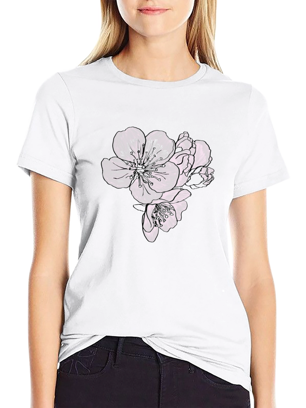Floral Graphic Black T-Shirt - Stylish Casual Wear