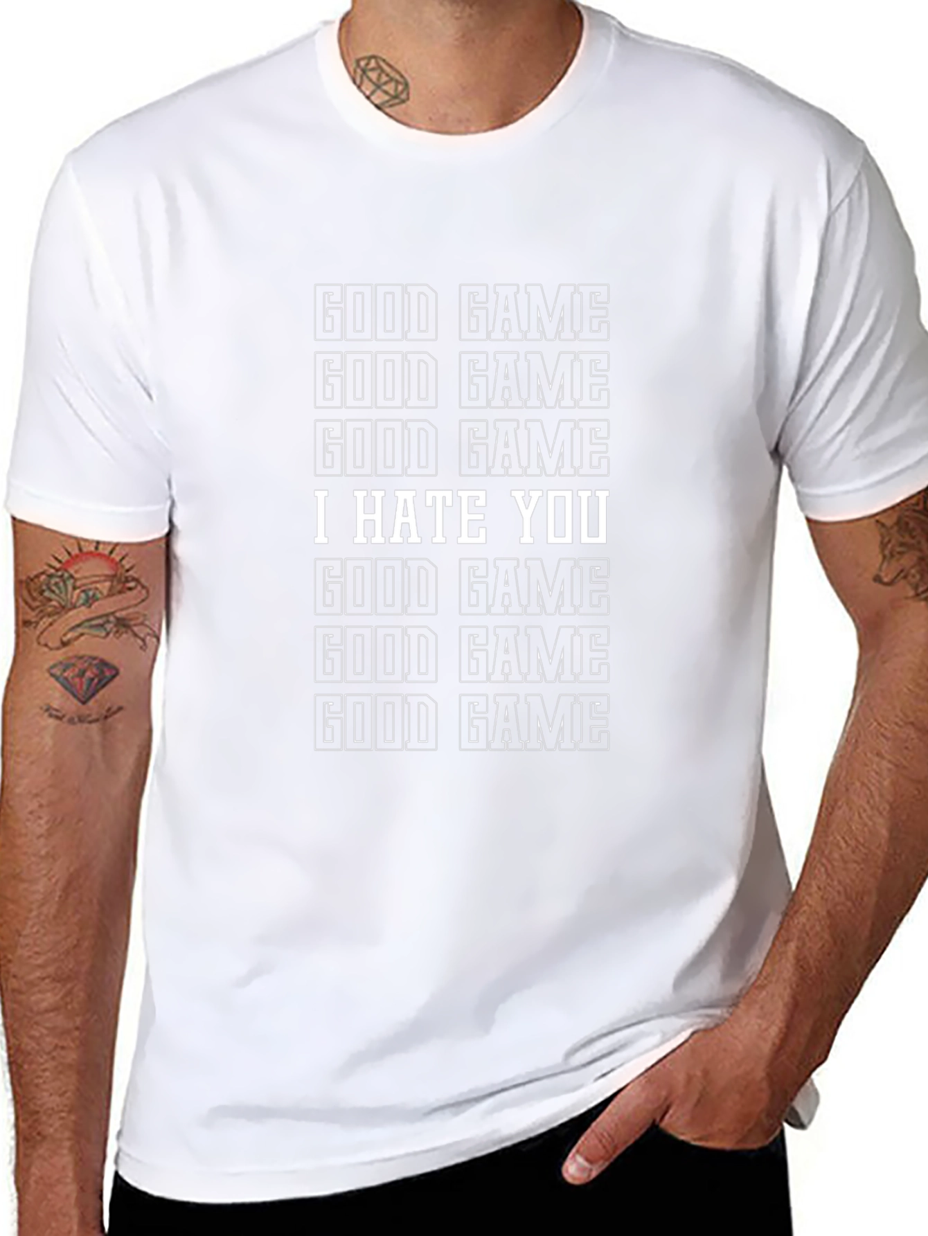 Good Game I Hate You Graphic Tee - Black
