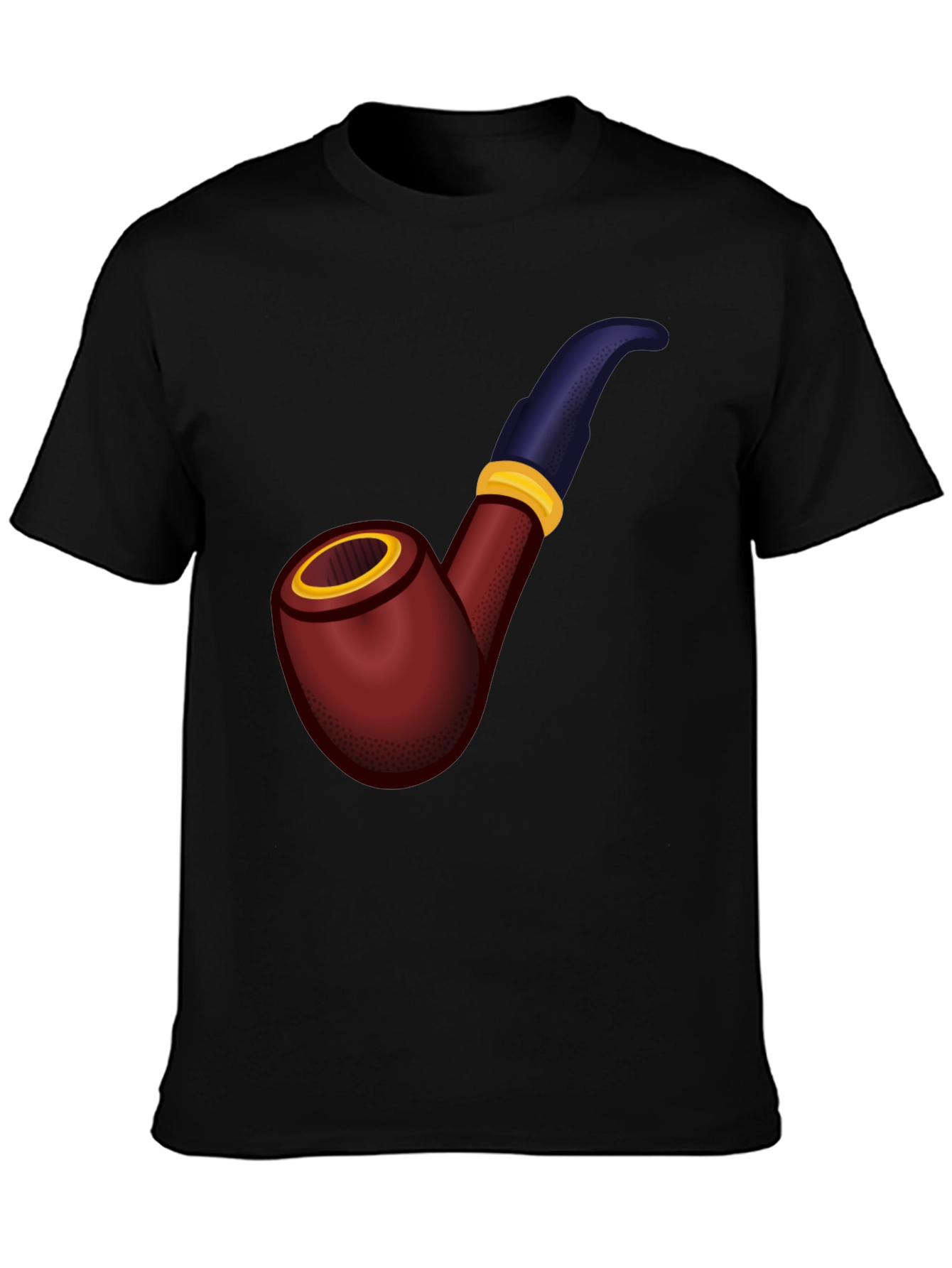 Novelty Pipe Graphic T-Shirt - Black