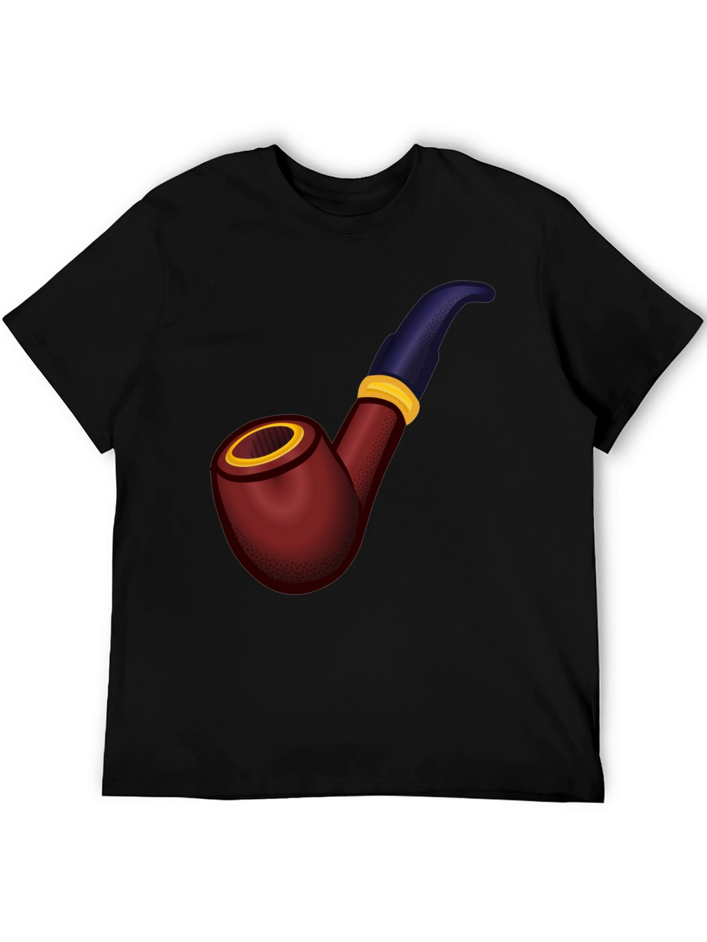 Novelty Pipe Graphic T-Shirt - Black