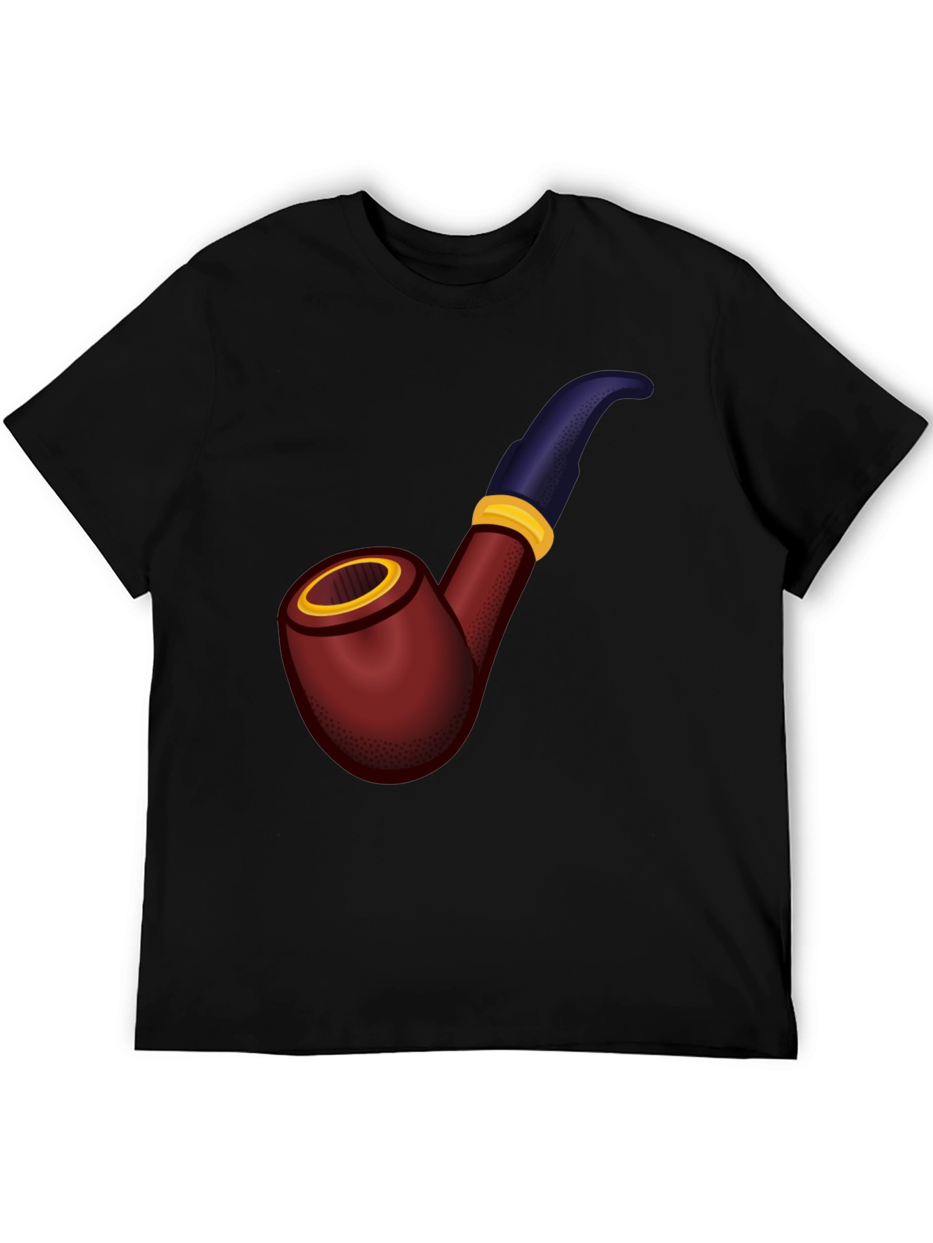Novelty Pipe Graphic T-Shirt - Black