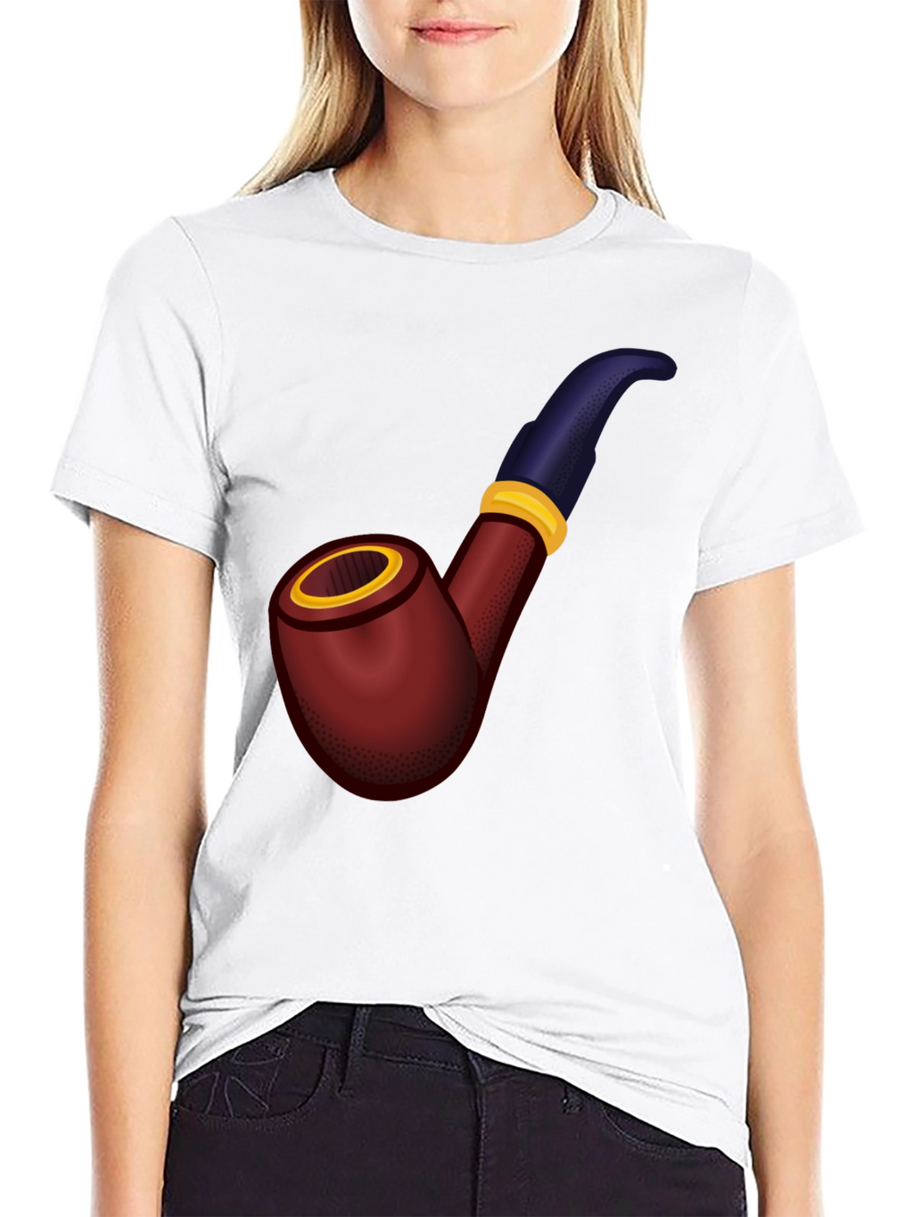 Novelty Pipe Graphic T-Shirt - Black