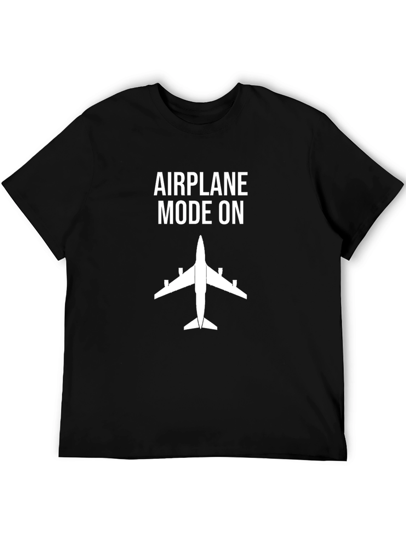 Airplane Mode On Graphic Tee - Black