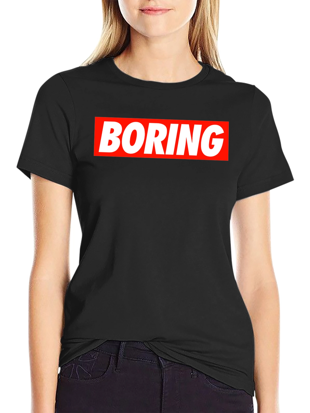 Boring Graphic Tee - Mens Black T-Shirt