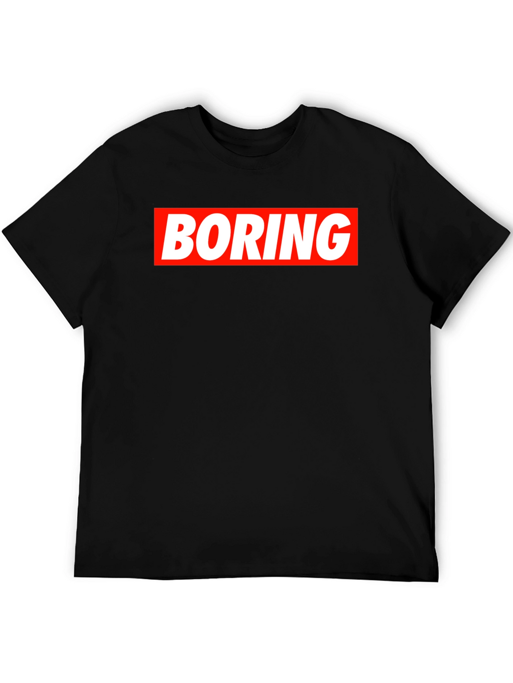 Boring Graphic Tee - Mens Black T-Shirt