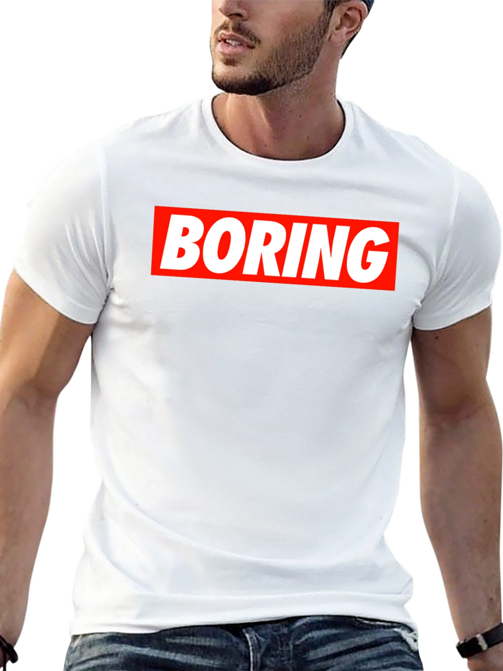 Boring Graphic Tee - Mens Black T-Shirt